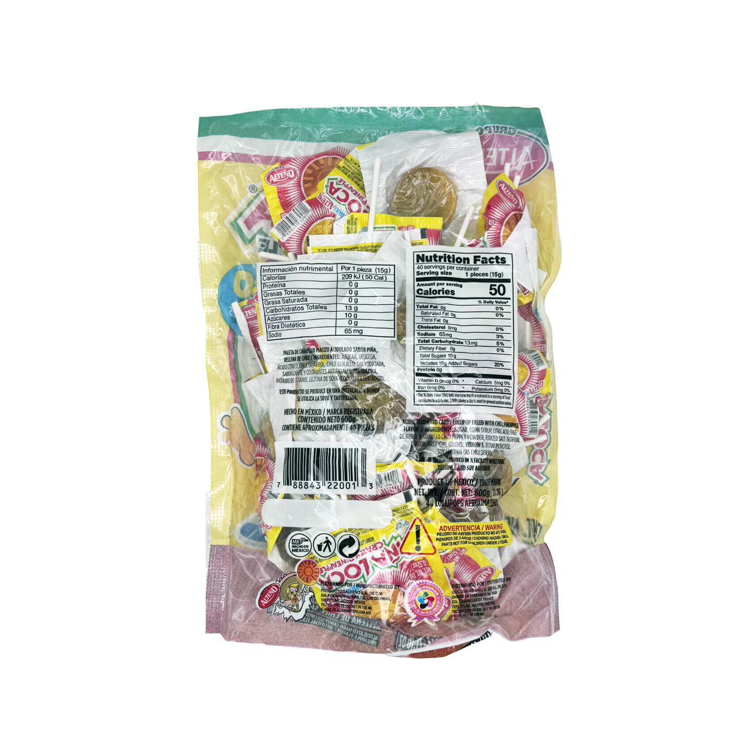 Alteño Piña Loca - 40-Count - Sabores De Mexico