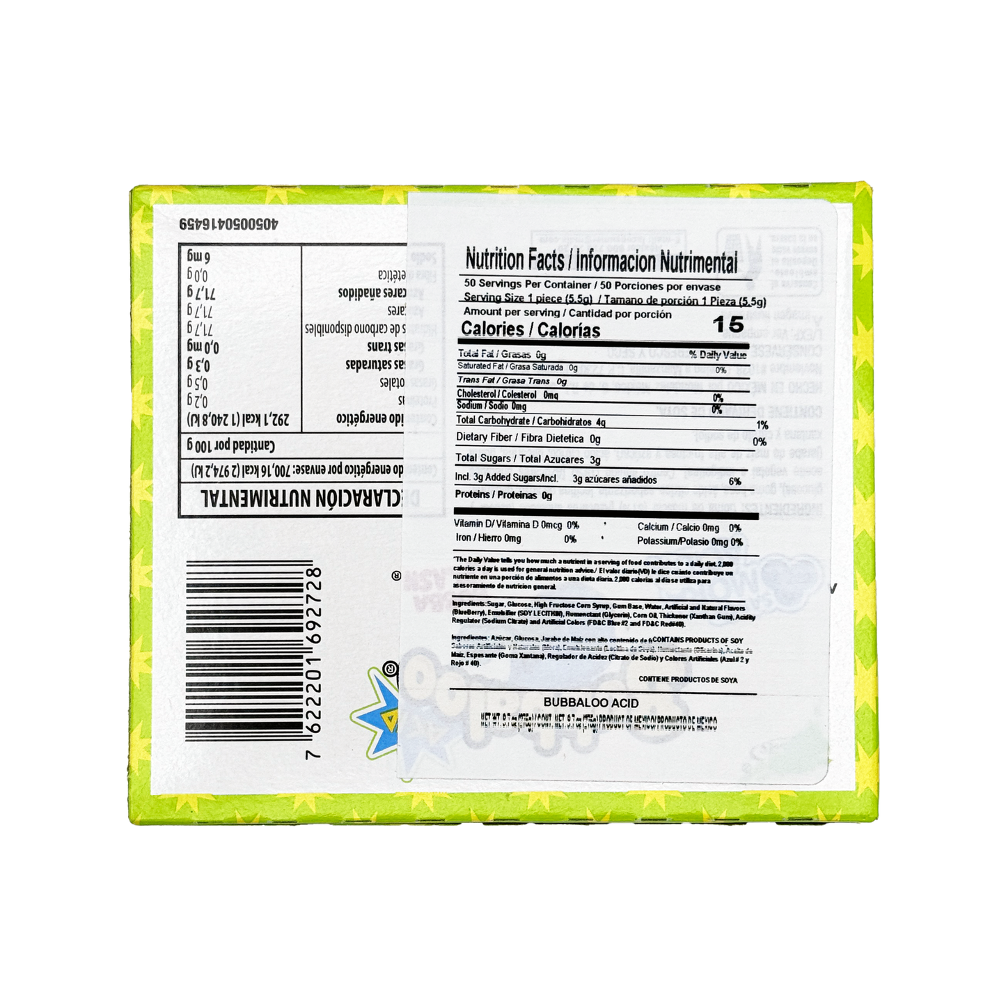 Bubbaloo Mora Ácida - 47-Count - Sabores De Mexico