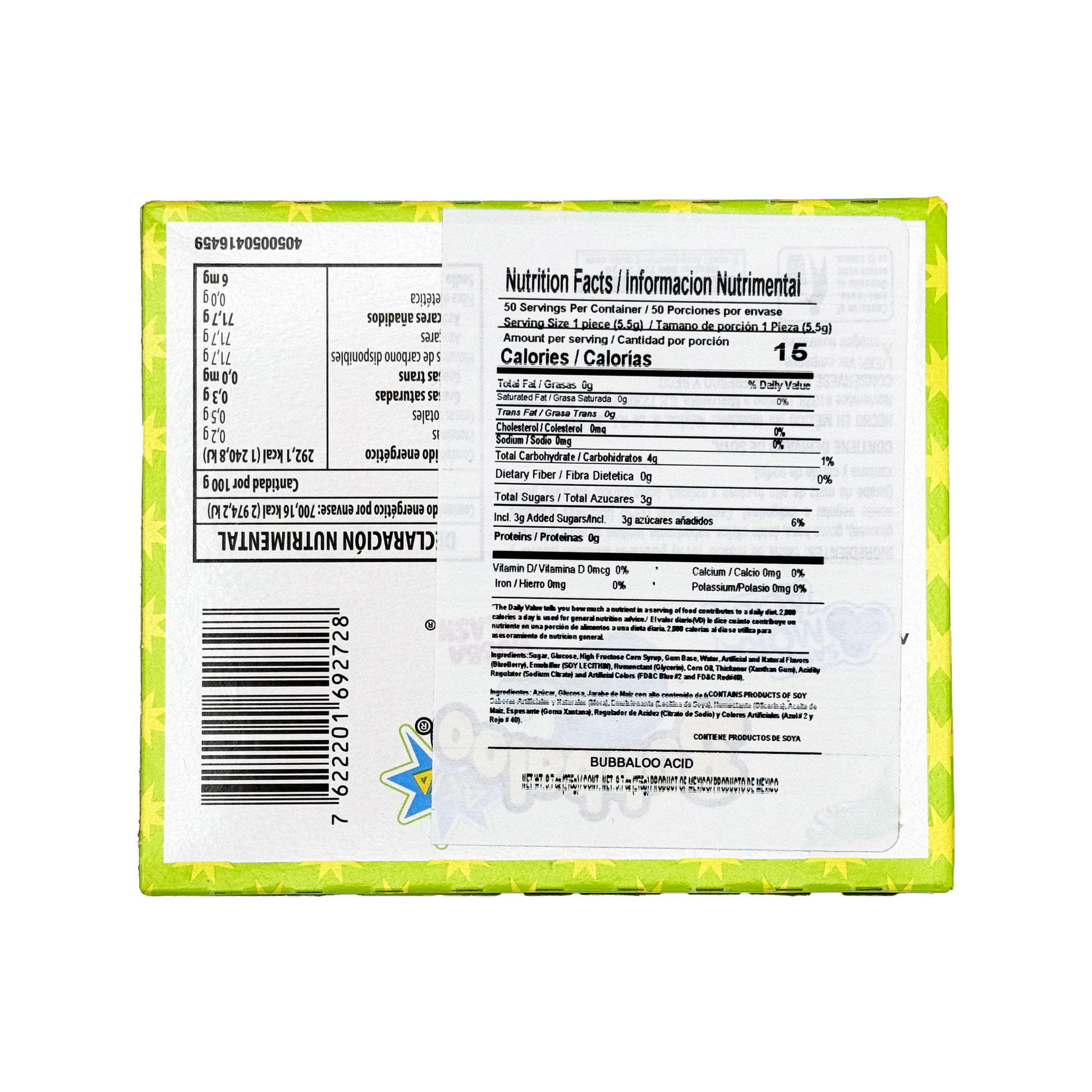 Bubbaloo Mora Ácida - 47-Count - Sabores De Mexico