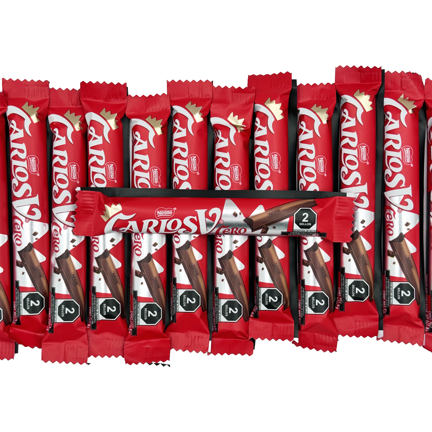 Carlos V Stick Cero – Sugar-Free Chocolate Bars (14 Pieces) | Authentic Mexican Chocolate