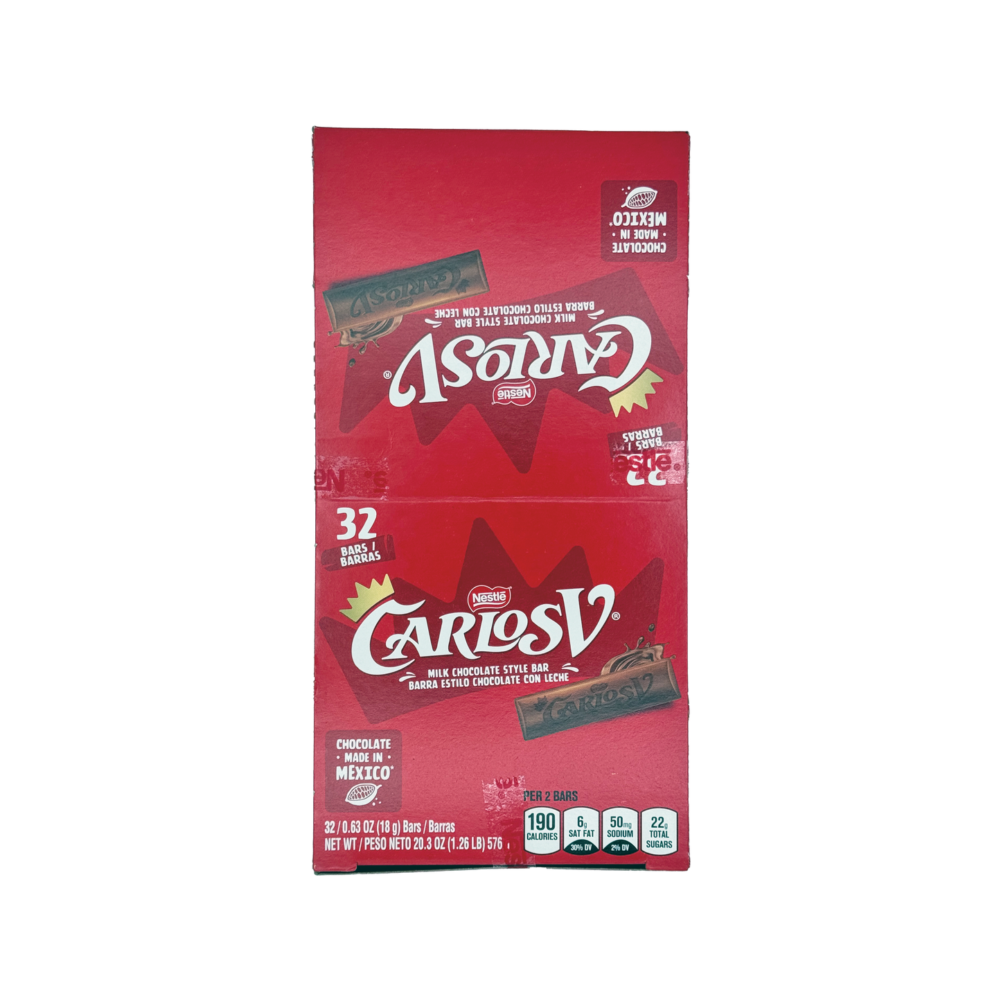 Carlos V Chocolate Bars – Box of 32 Count | Authentic Mexican Milk Chocolate