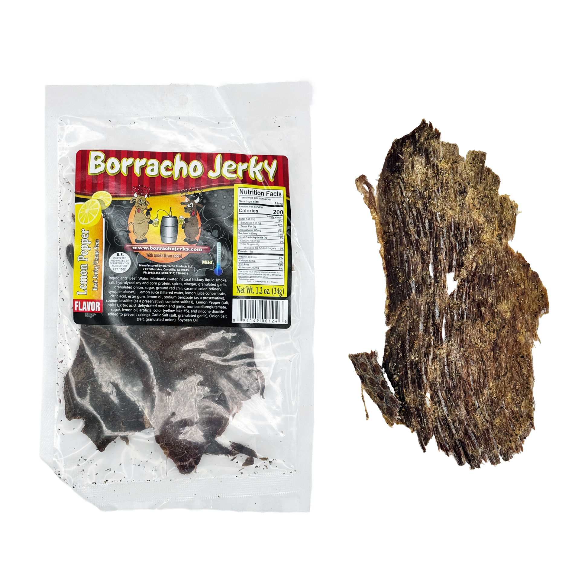 POS Carne Seca - Mexican-Style Beef Jerky, 1.2 oz - Sabores De Mexico - Mexican Candy Store, Dulceria