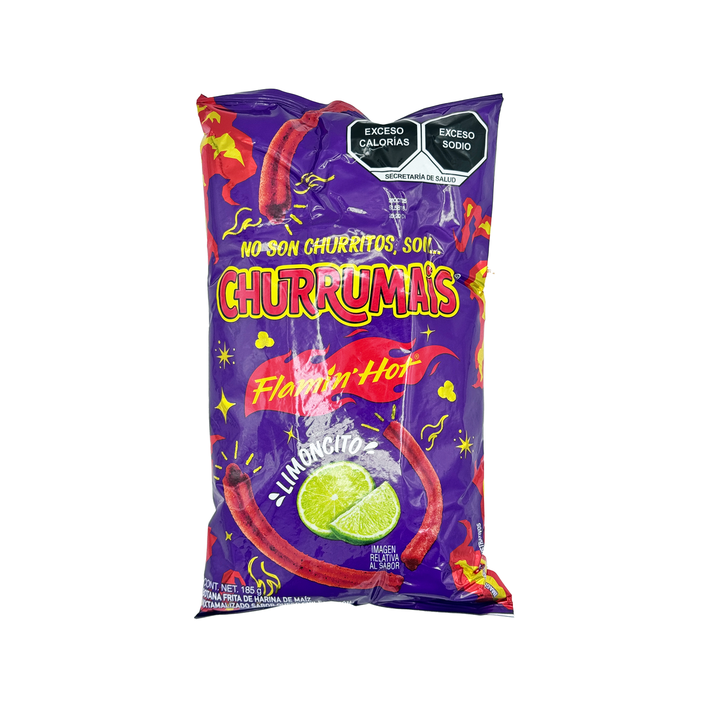 Churrumais Flamin Hot imported Mexican corn chips, 2 big bags