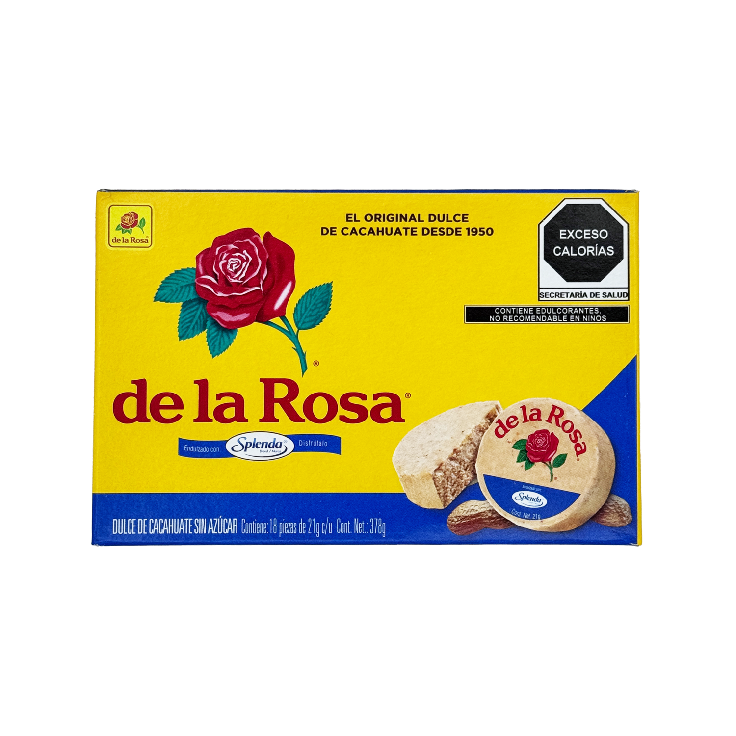 De La Rosa Mazapan Sugar-Free - 18-Count - Sabores De Mexico