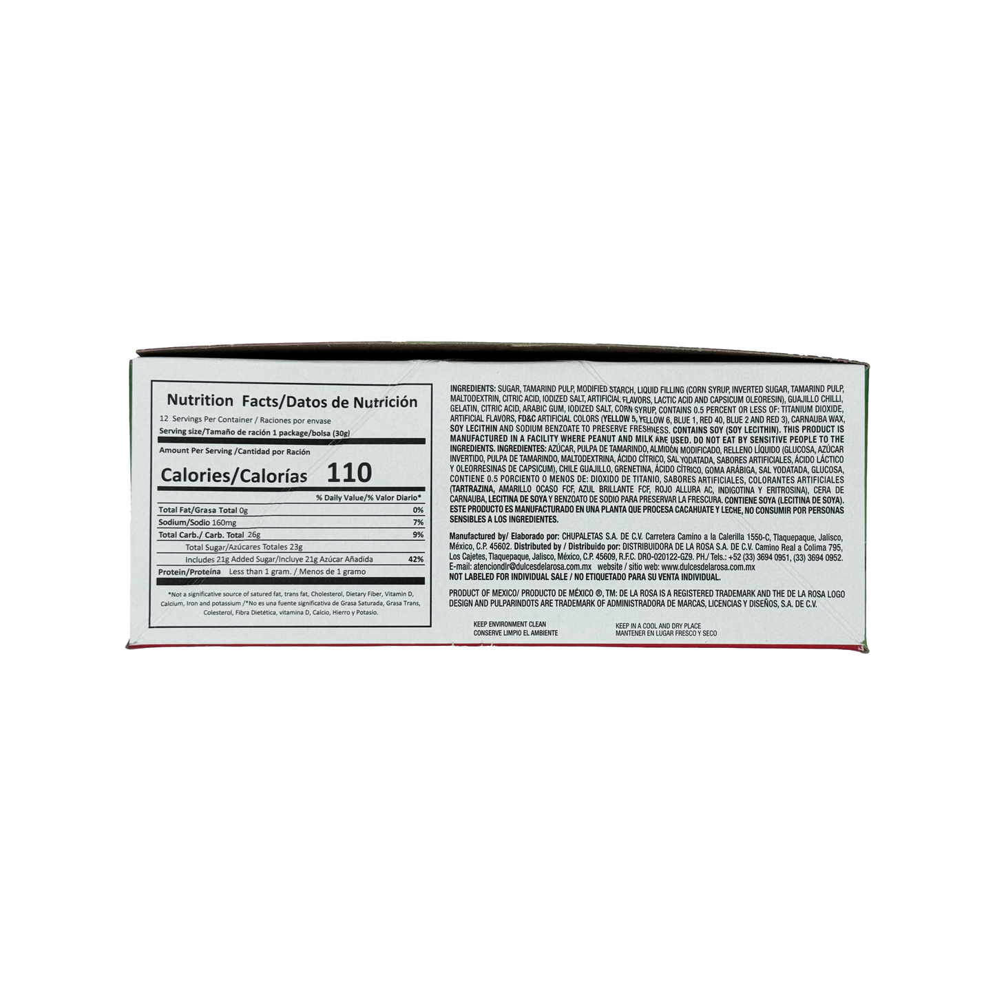 De La Rosa Pulparindots Watermelon - 12-Count - Sabores De Mexico