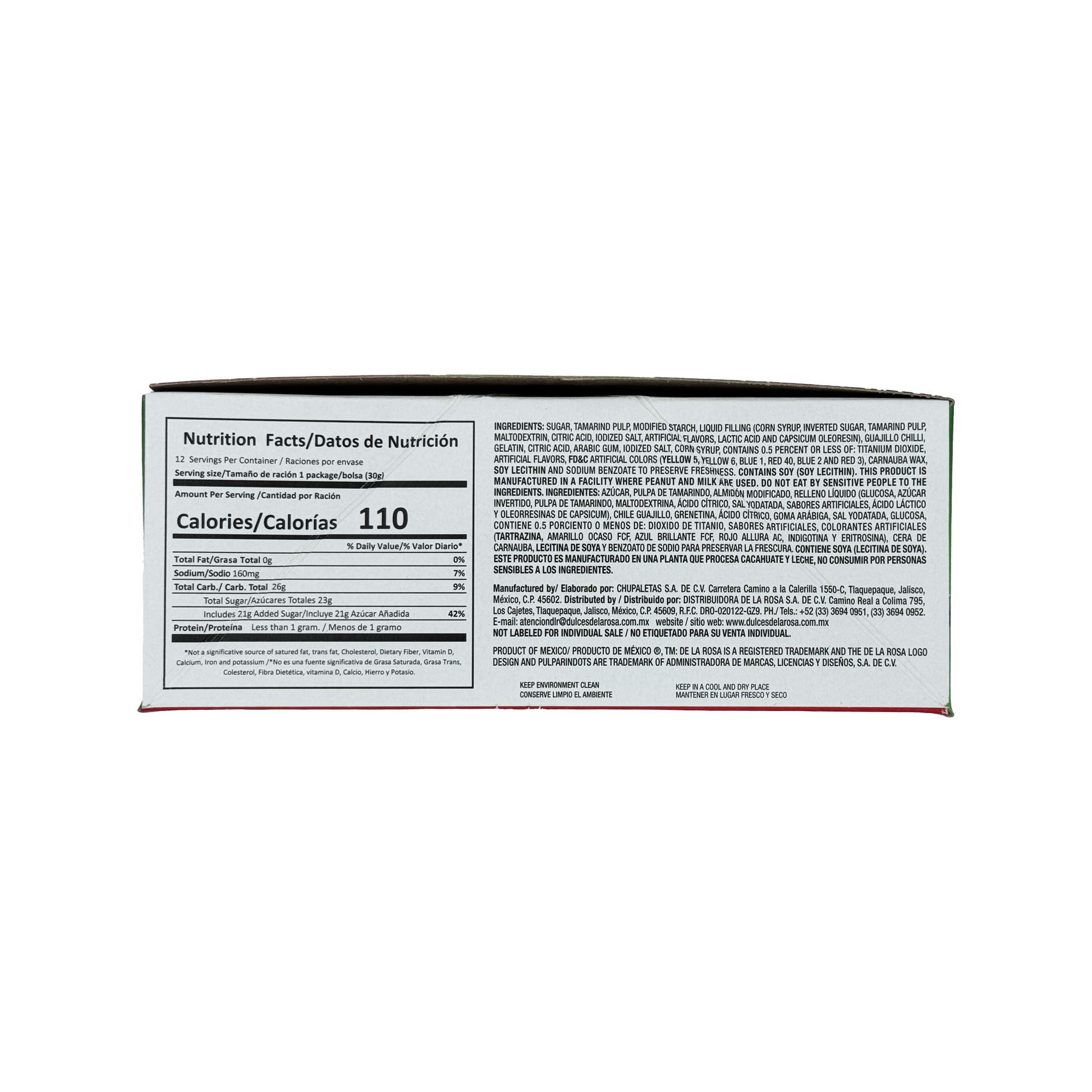 De La Rosa Pulparindots Watermelon - 12-Count - Sabores De Mexico