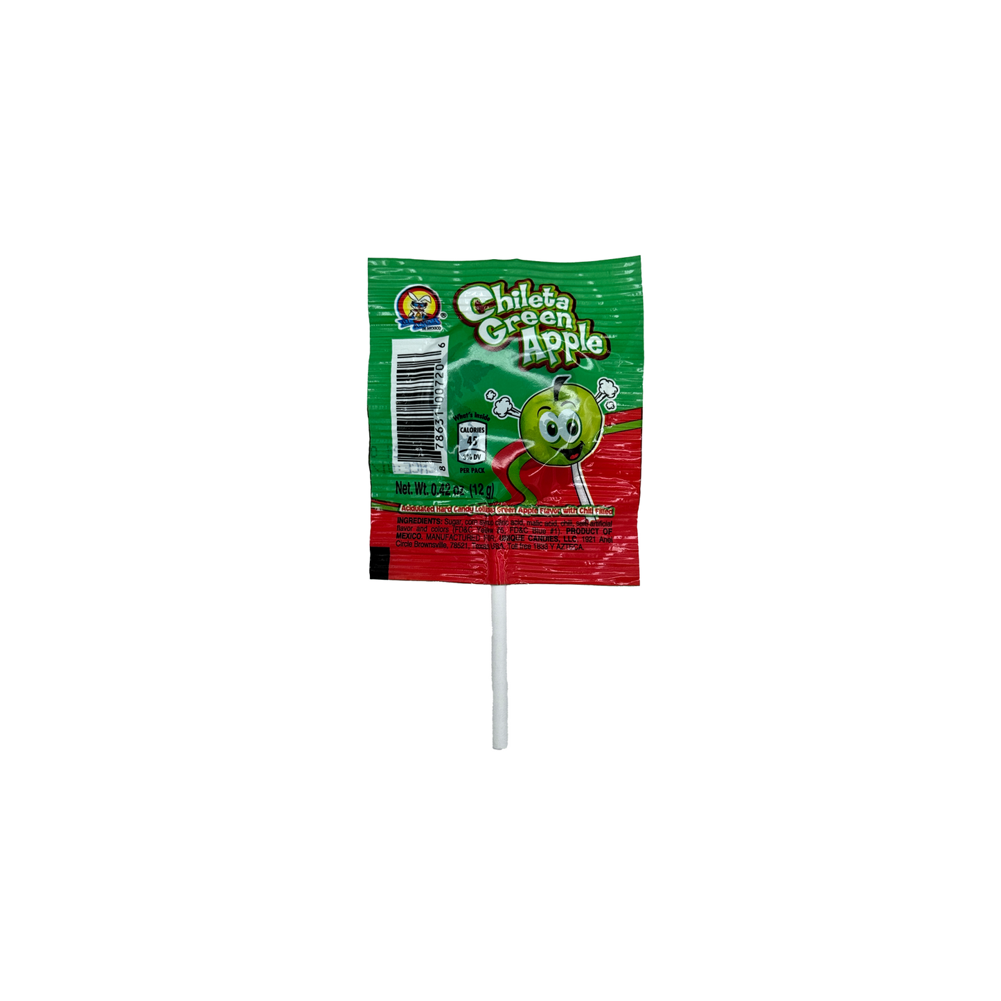 El Azteca Chileta Green Apple - 40-Count - Sabores De Mexico