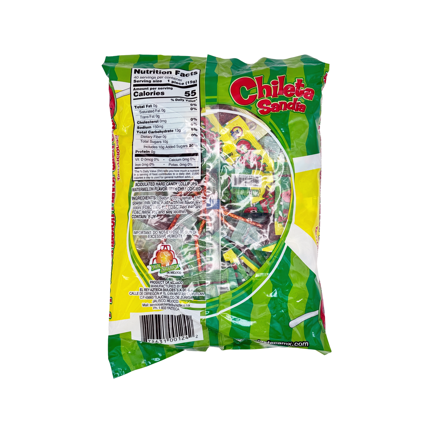 El Azteca Chileta Sandía Lollipops – 40-Count - Sabores De Mexico