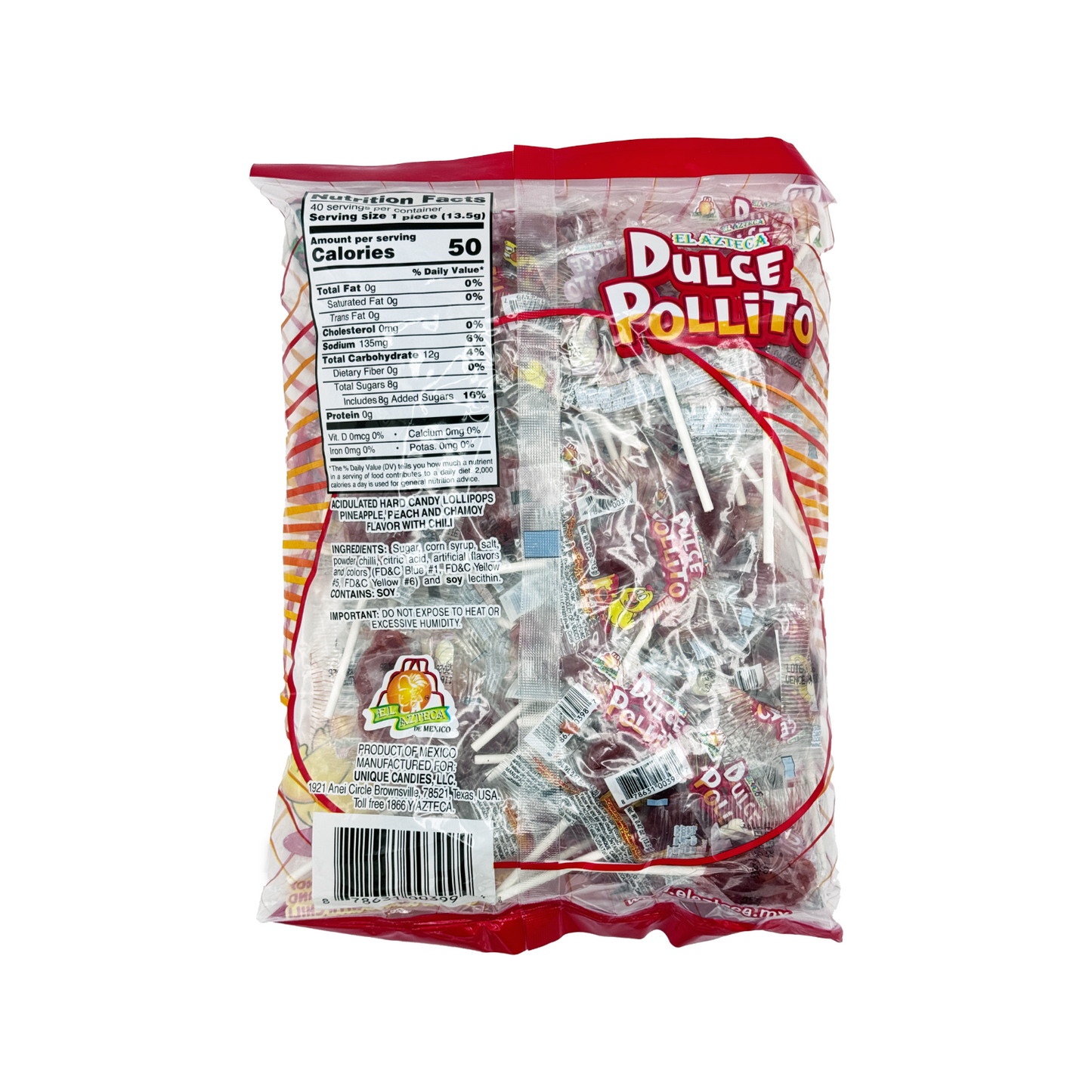 El Azteca Dulce Pollito - 40-Count – Mexican candy store El Paso TX
