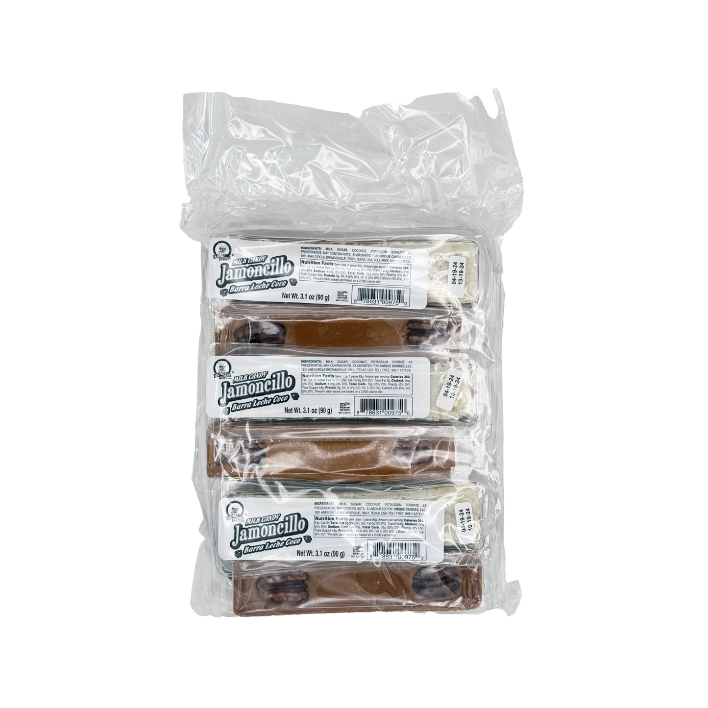El Azteca Jamoncillo with Coconut – Single or 12-Pack – Mexican candy store El Paso TX