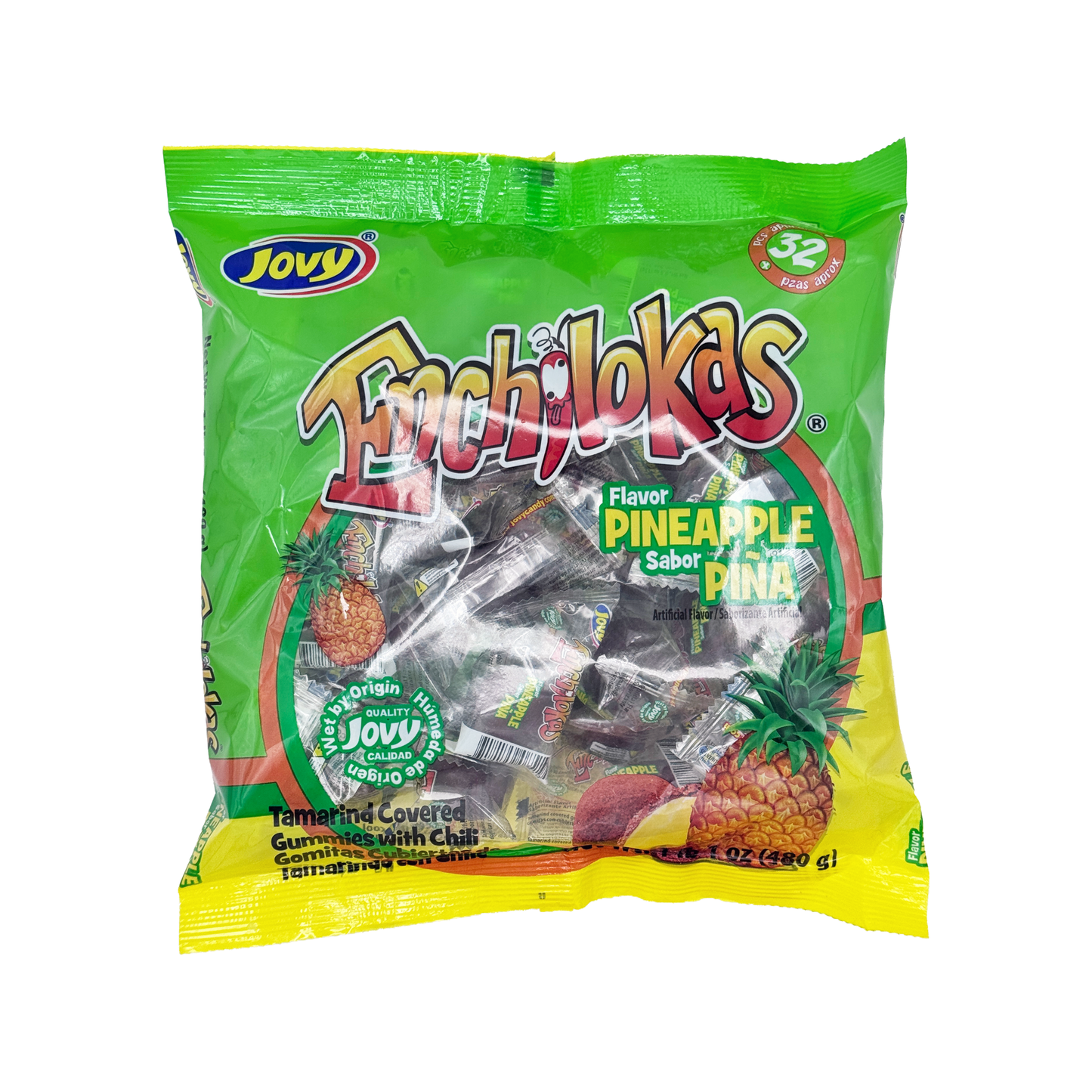 Jovy Enchilokas – Pineapple, Watermelon or Mango | 32 Pieces per 17 oz Bag