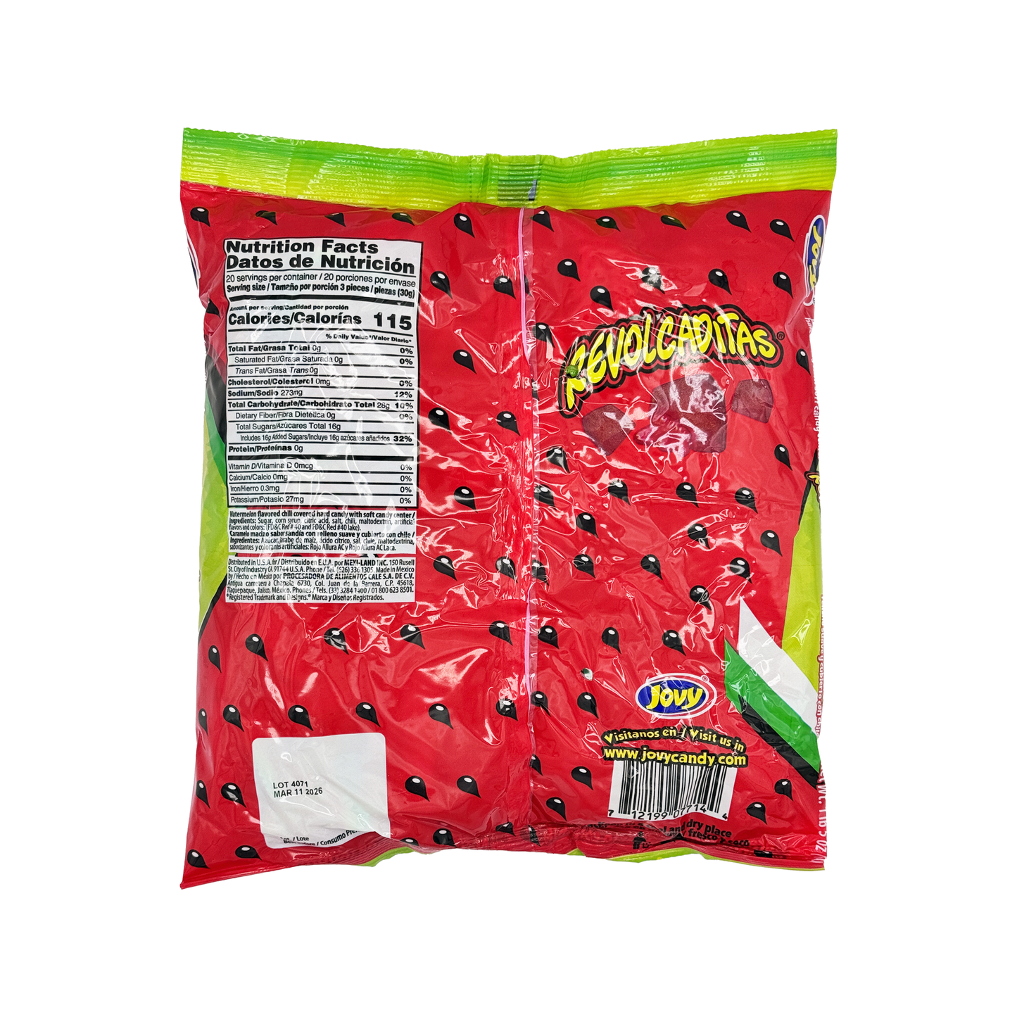 Jovy Revolcaditas Watermelon - 100-Count - Sabores De Mexico