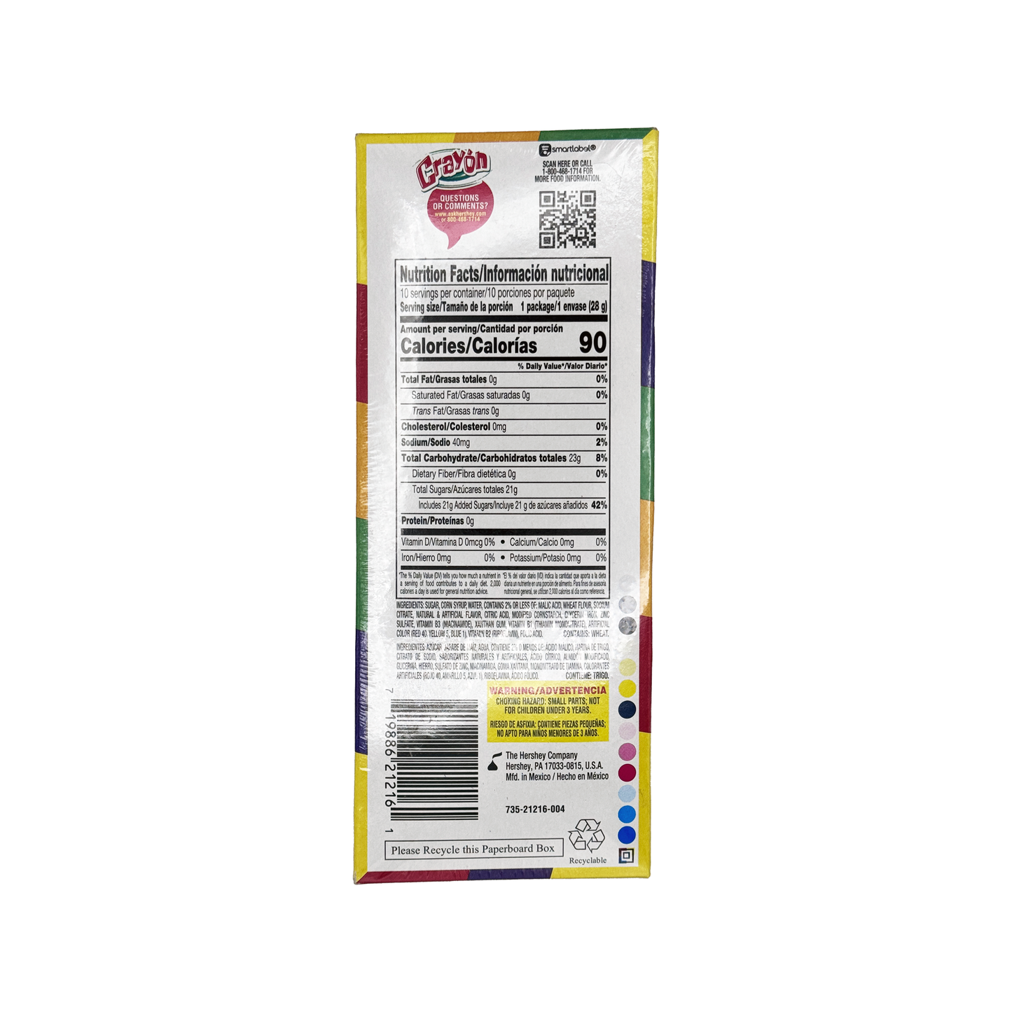 Lorena Crayon Mix Candy - 10-Pack Squeezable Tube - Sabores De Mexico