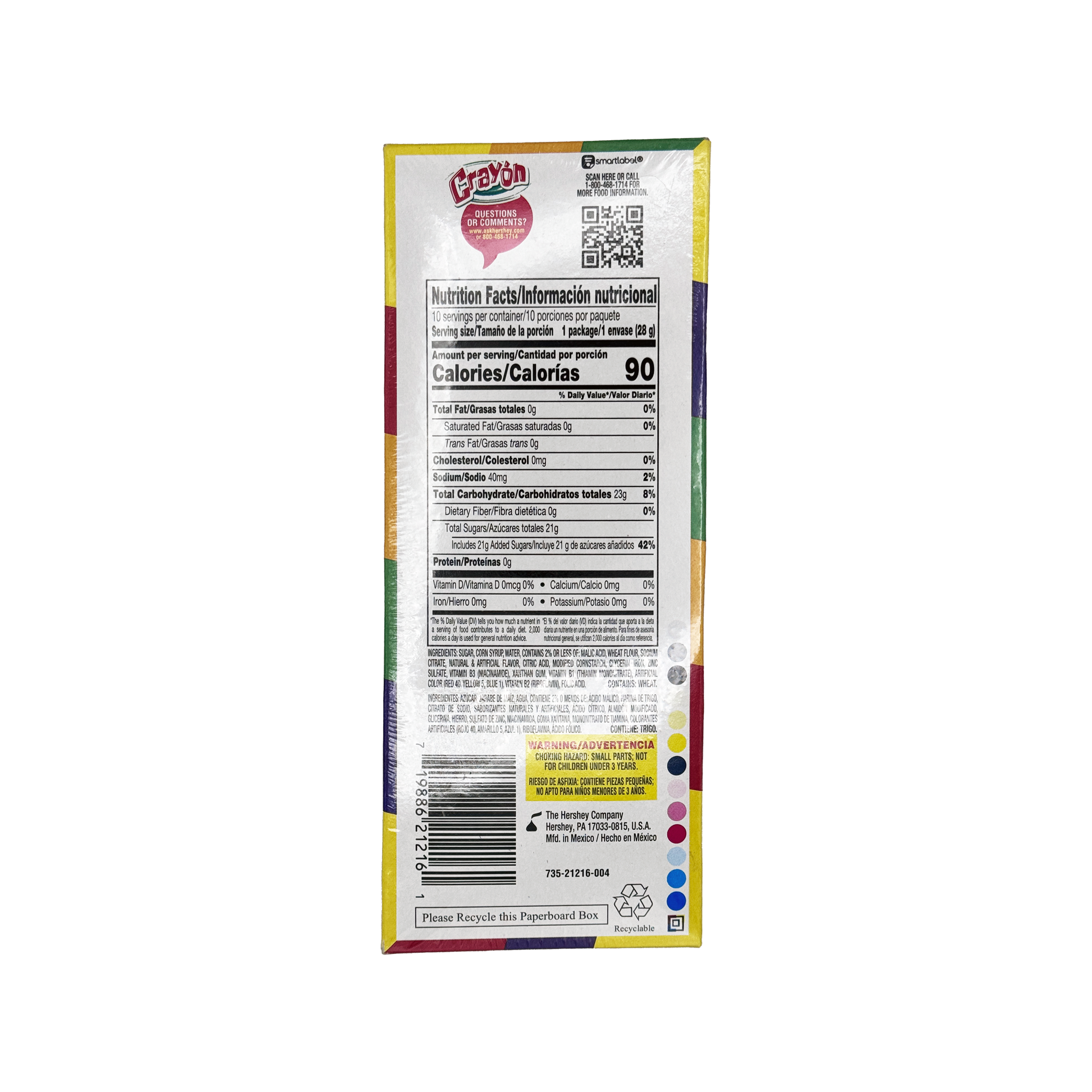 Lorena Crayon Mix Candy - 10-Pack Squeezable Tube - Sabores De Mexico