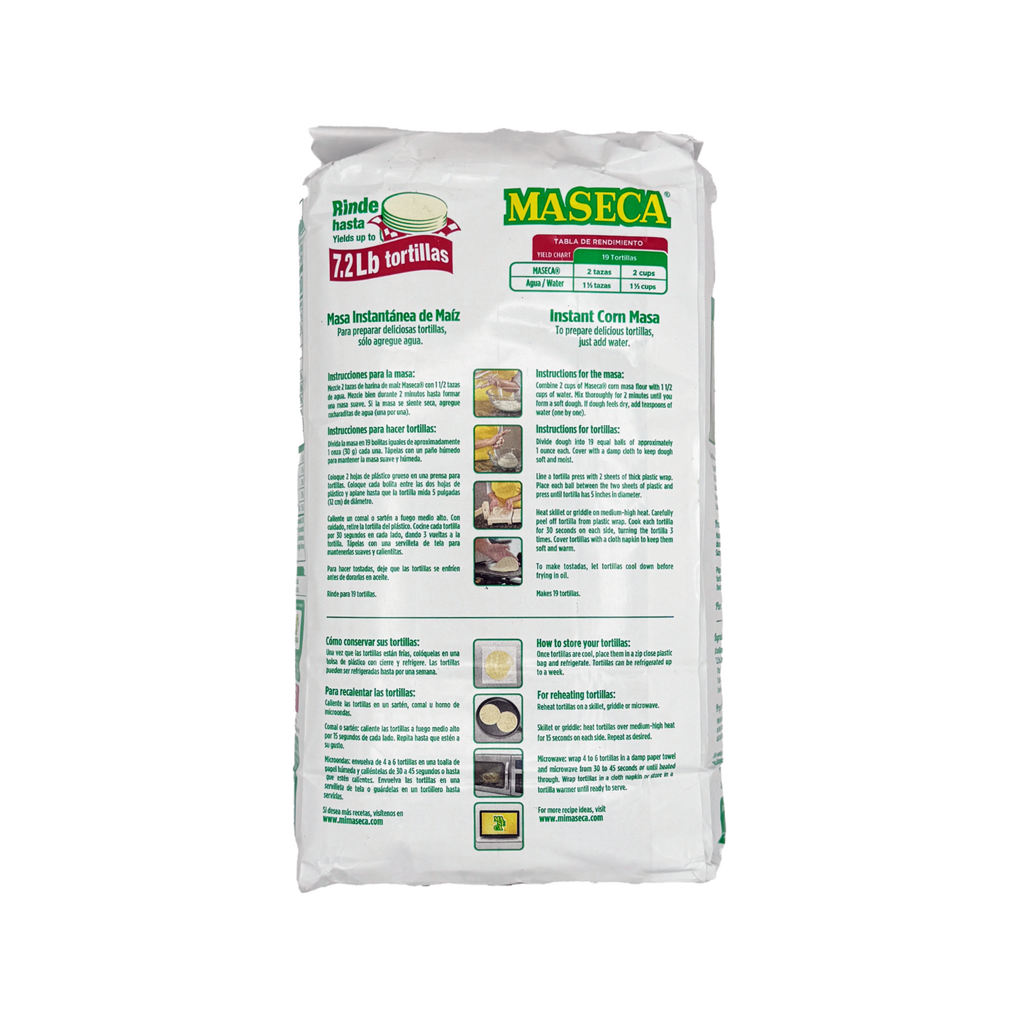 Maseca Gluten Free Instant Corn Masa Flour, 4 lb Bag. Tamales, Tortillas, Sopes, Pupusas, Empanadas, Mexican Food, Comida Mexicana Masa de Maiz - Sabores De Mexico