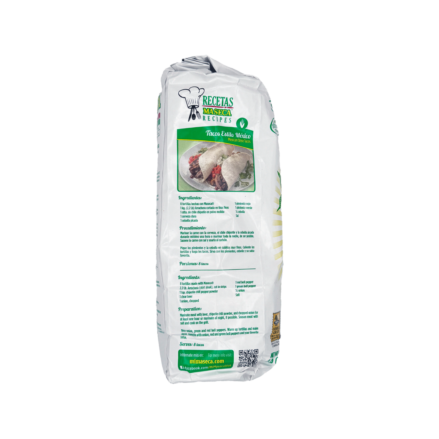 Maseca Gluten Free Instant Corn Masa Flour, 4 lb Bag. Tamales, Tortillas, Sopes, Pupusas, Empanadas, Mexican Food, Comida Mexicana Masa de Maiz - Sabores De Mexico