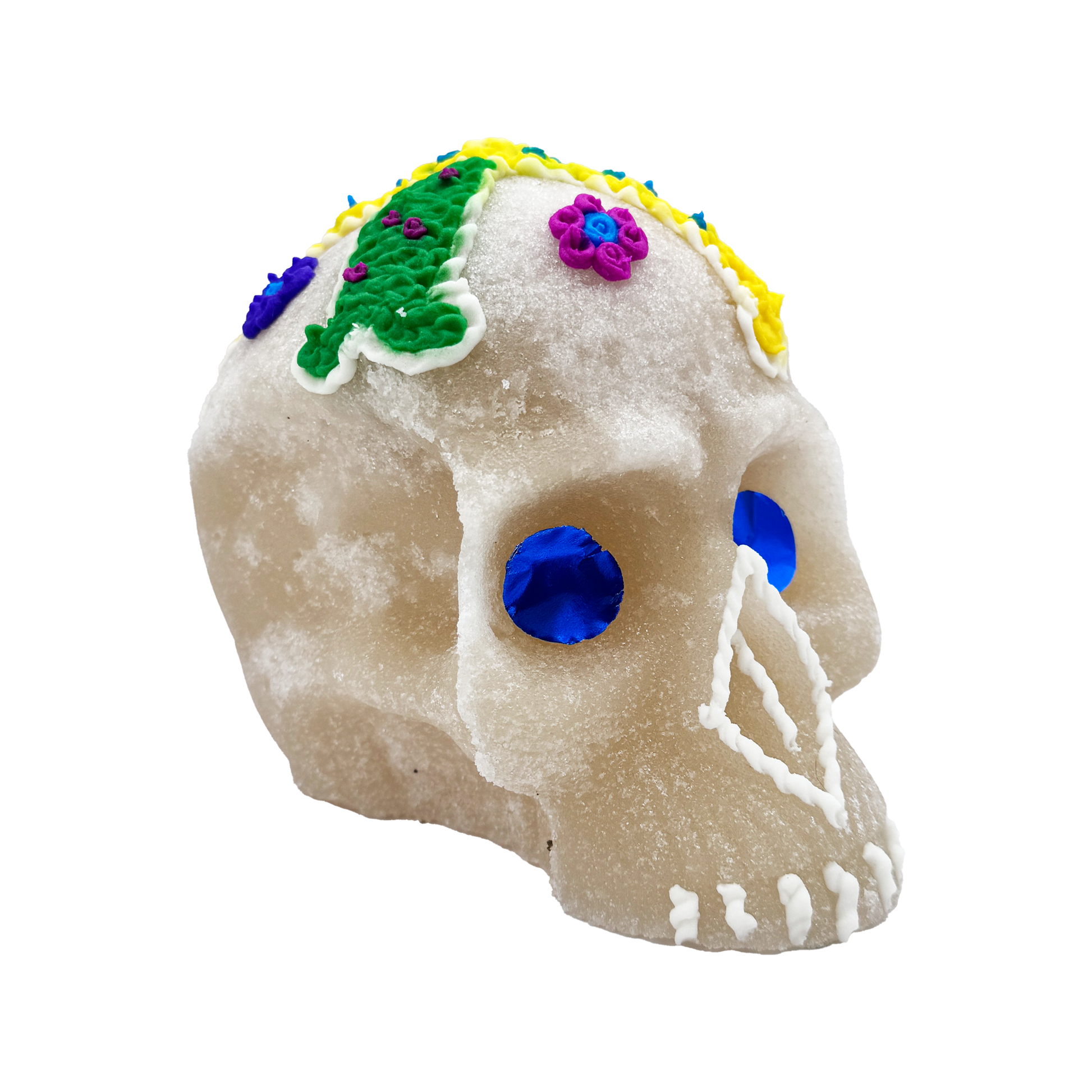 Mexican Sugar Skull Calaveritas de Azucar, Artesian, Traditional, Halloween Gift, Spooky, Fake, Perfect for Dia de los Muertos - Sabores De Mexico