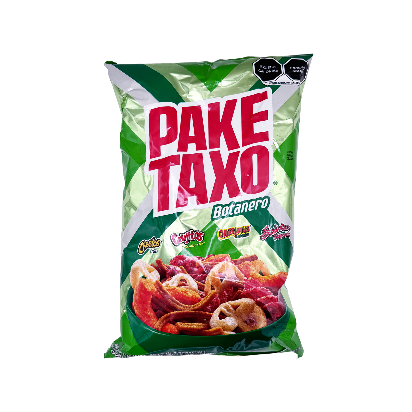 Pake Taxo Botanero imported Mexican corn snack, 2 big bags