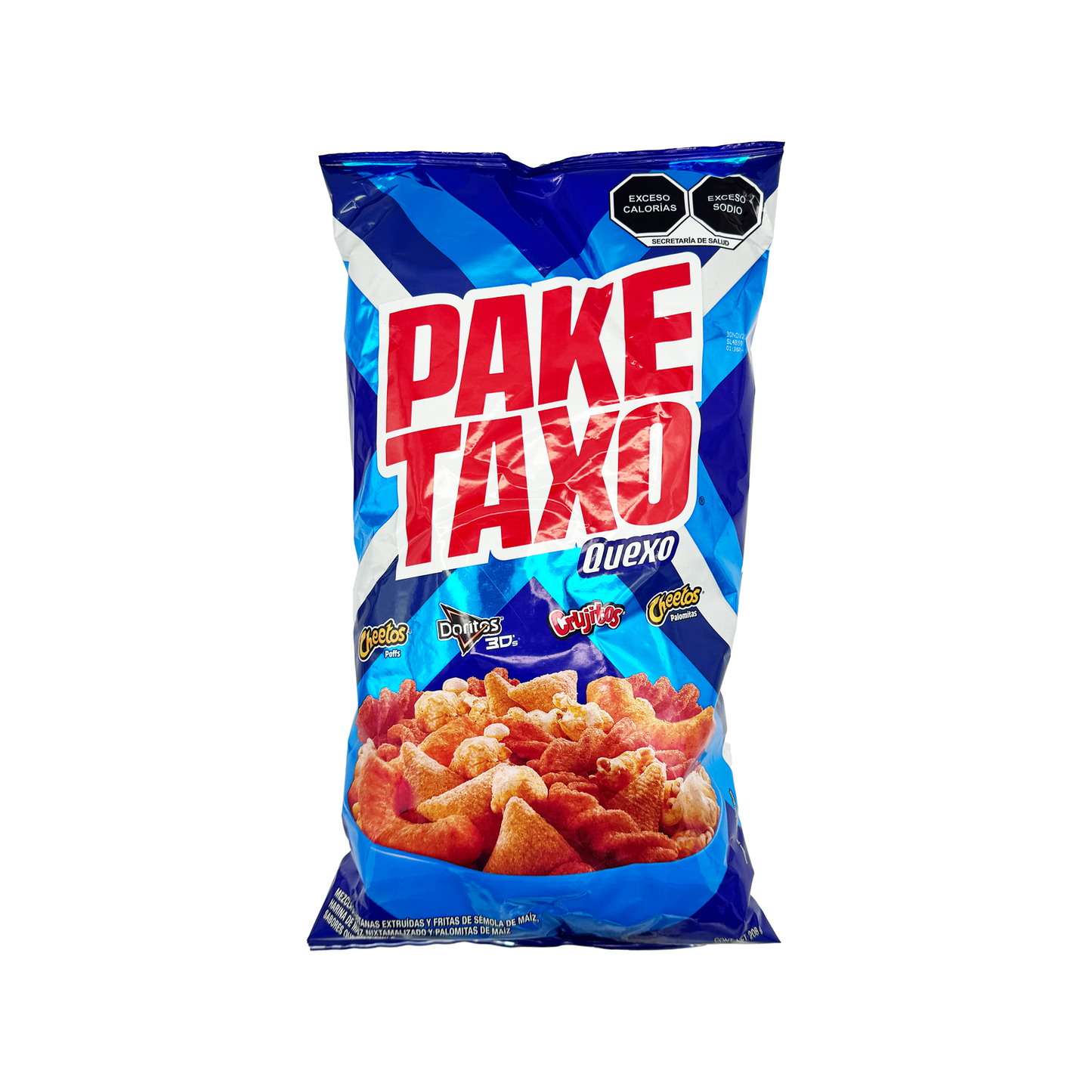 Pake Taxo Quexo imported Mexican corn snack, 2 big bags