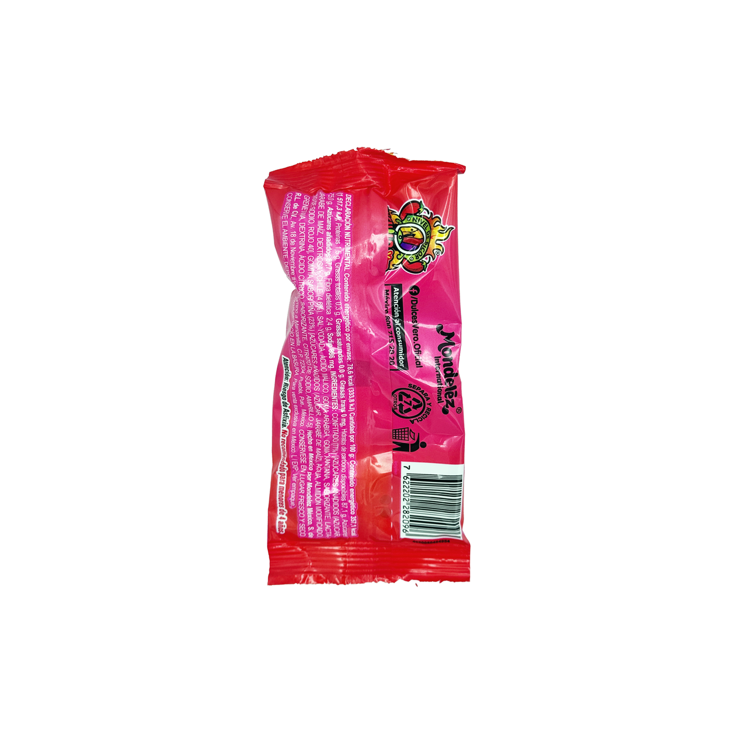 Vero Pica Fresa Paleta – 12-Count Bag | Strawberry Chili Lollipops with Pineapple Gummy Center