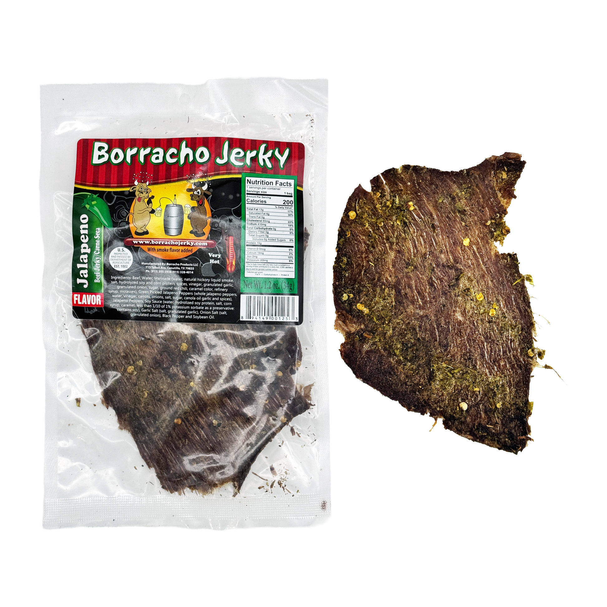 POS Carne Seca - Mexican-Style Beef Jerky, 1.2 oz - Sabores De Mexico - Mexican Candy Store, Dulceria