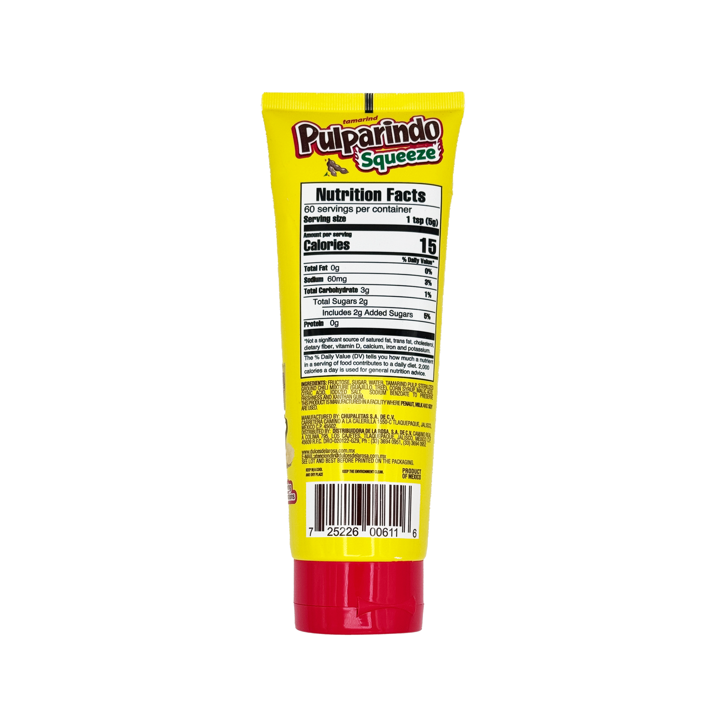 POS Pulparindo Squeeze - Spicy Tamarind Candy Tube | Original or Mango Tamarind Flavor - Sabores De Mexico - Mexican Candy Store, Dulceria