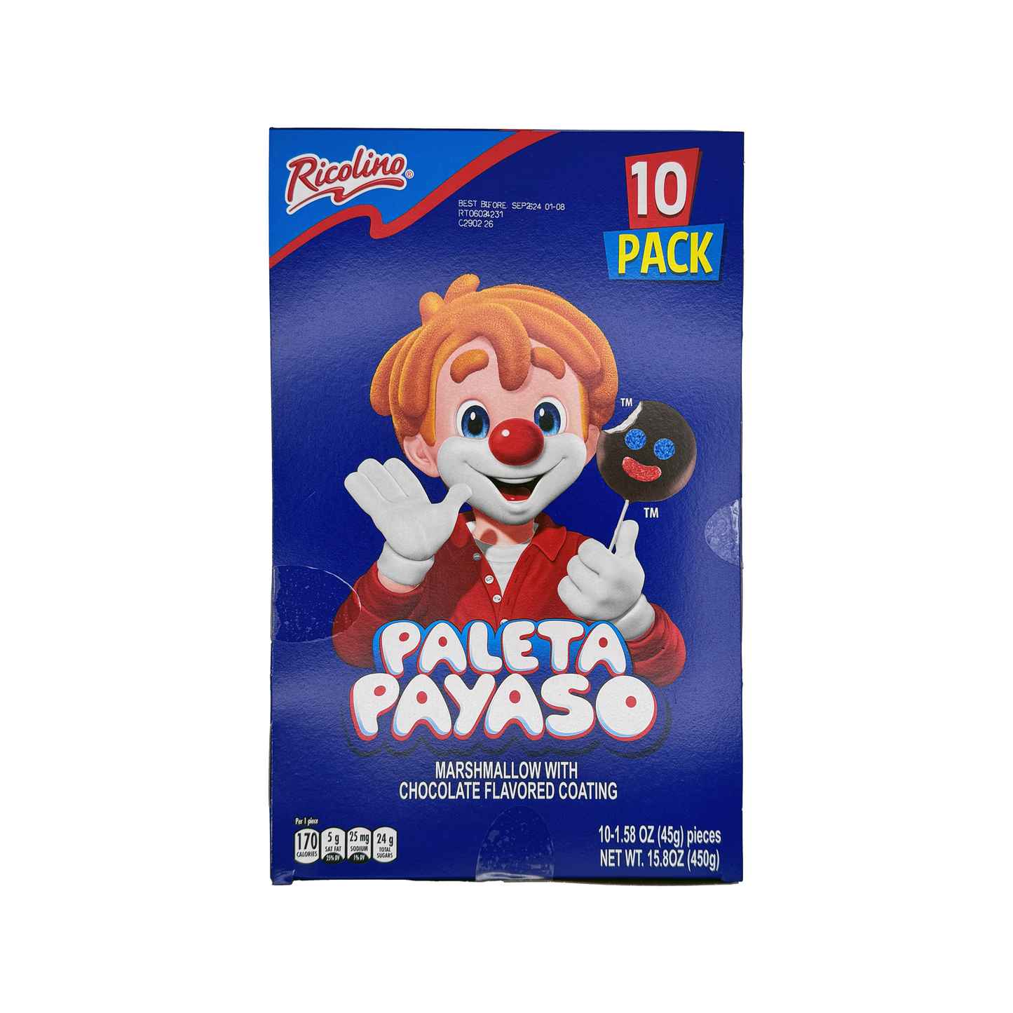 Ricolino Paleta Payaso - 10-Count - Sabores De Mexico