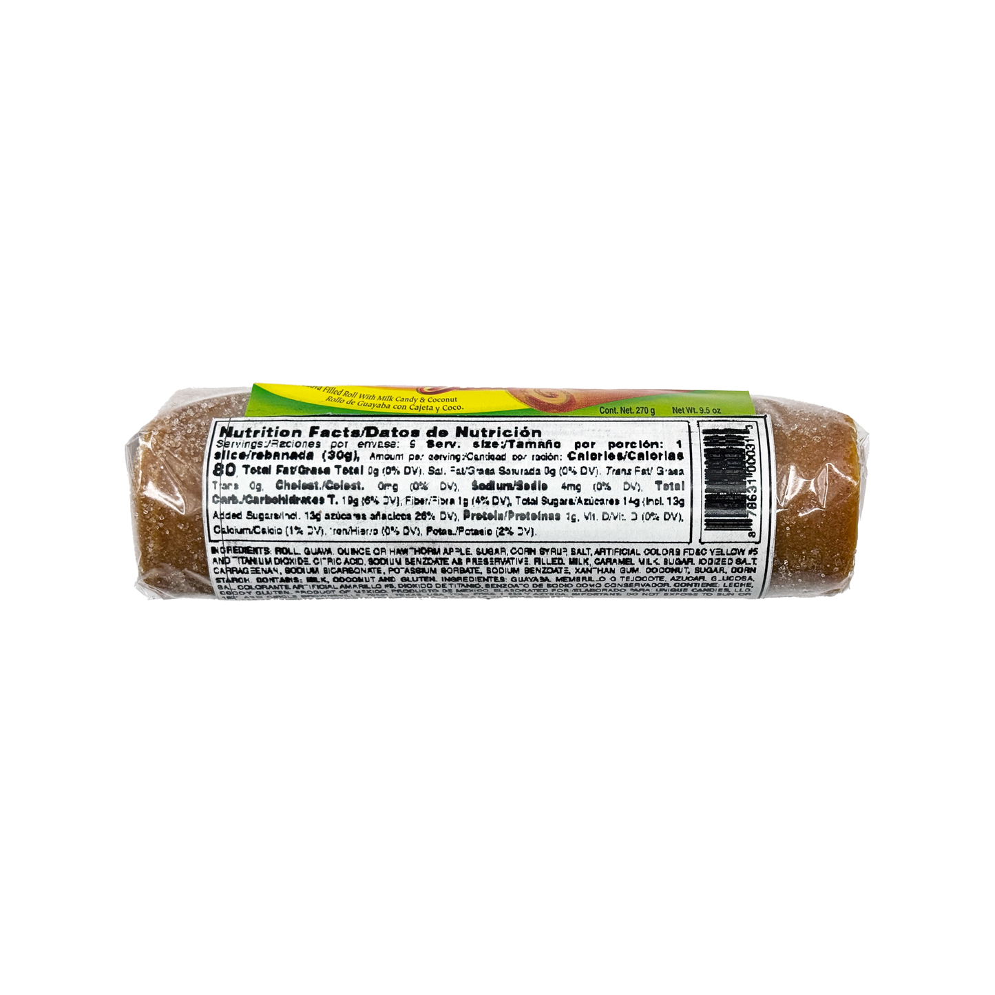 Rollo de Guayaba – Traditional Mexican Guava Roll with Milk and Coconut (9 oz)
