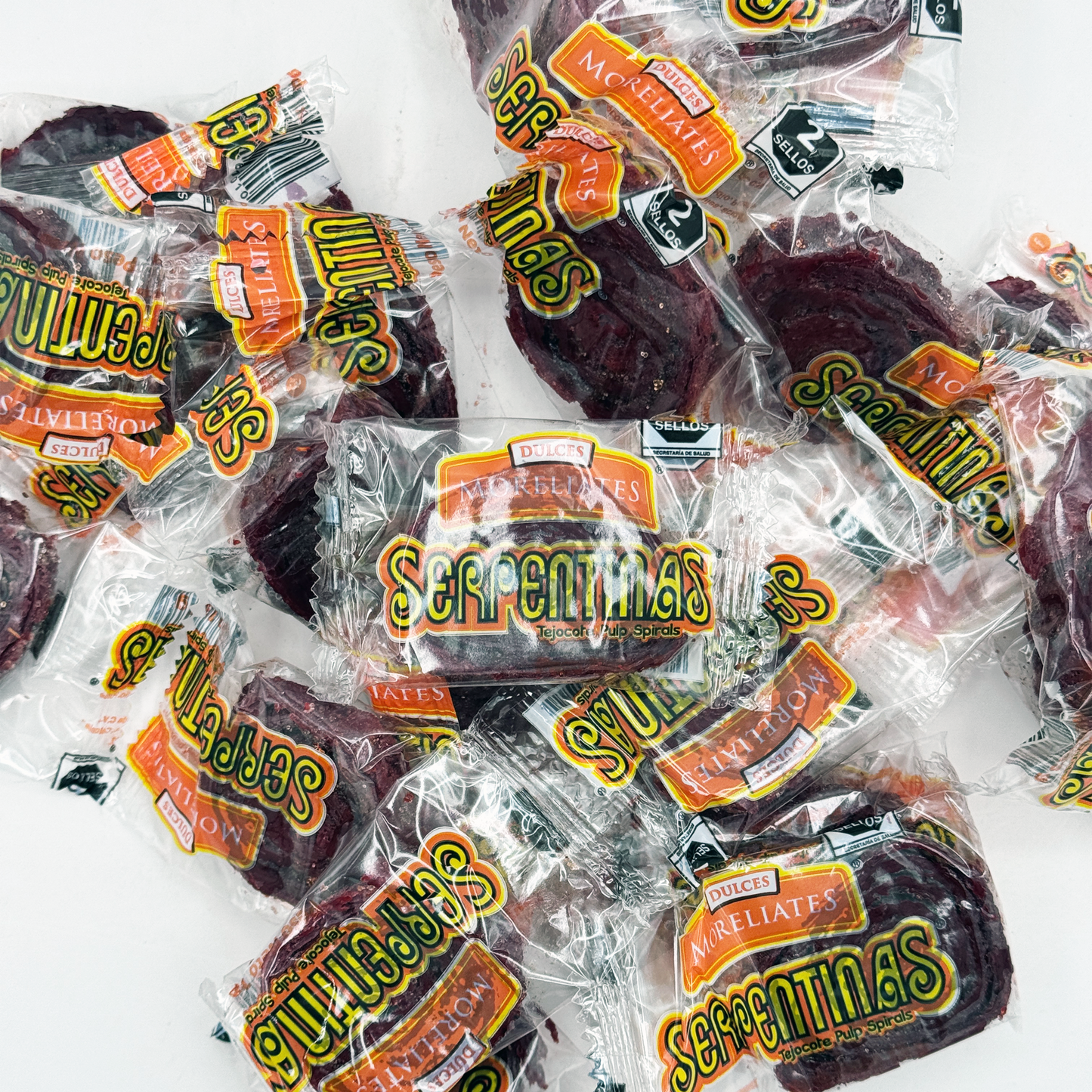 Moreliates Serpentina Candy - 24 Packs of 30 Pieces (400g) | Classic Mexican Fruit-Flavored Hard Candy