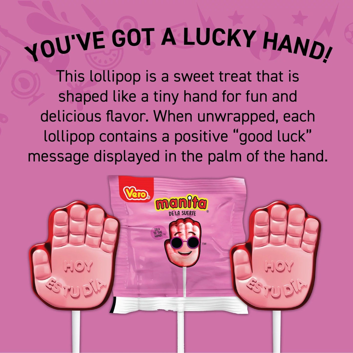 Vero Manita Lollipops - 40-Count - Sabores De Mexico