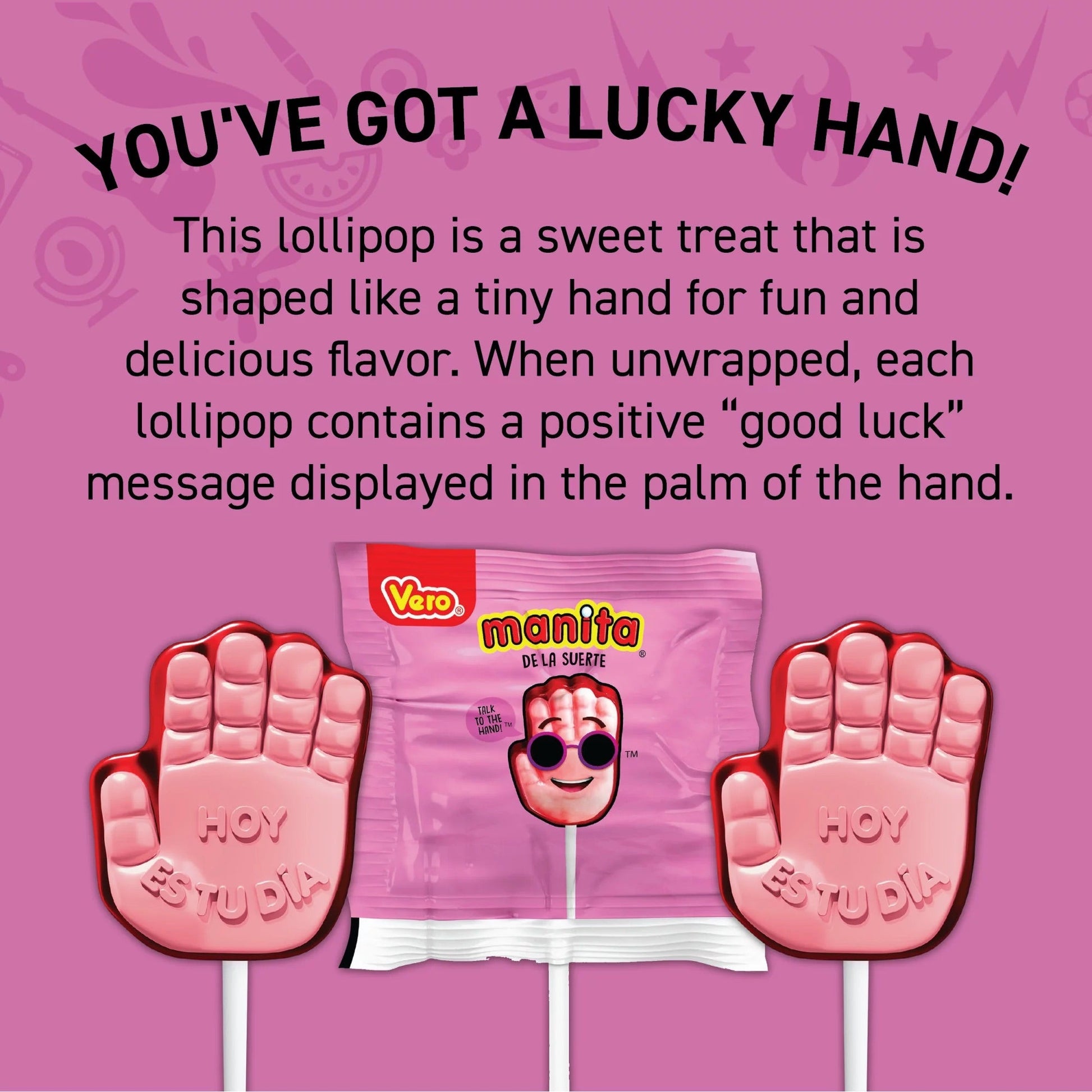 Vero Manita Lollipops - 40-Count - Sabores De Mexico