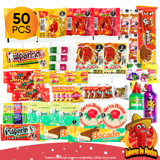 Assortment of popular Mexican candies from Sabores De Mexico