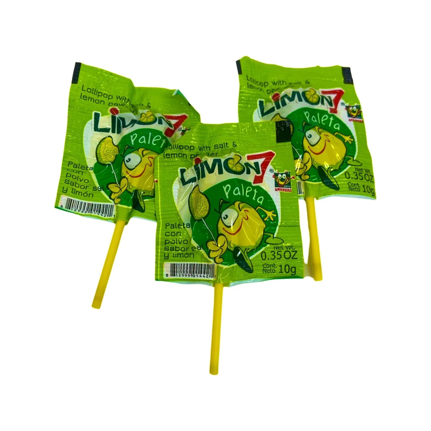 Limon 7 Paleta Lollipop Covered with Lemon and Salt Powder