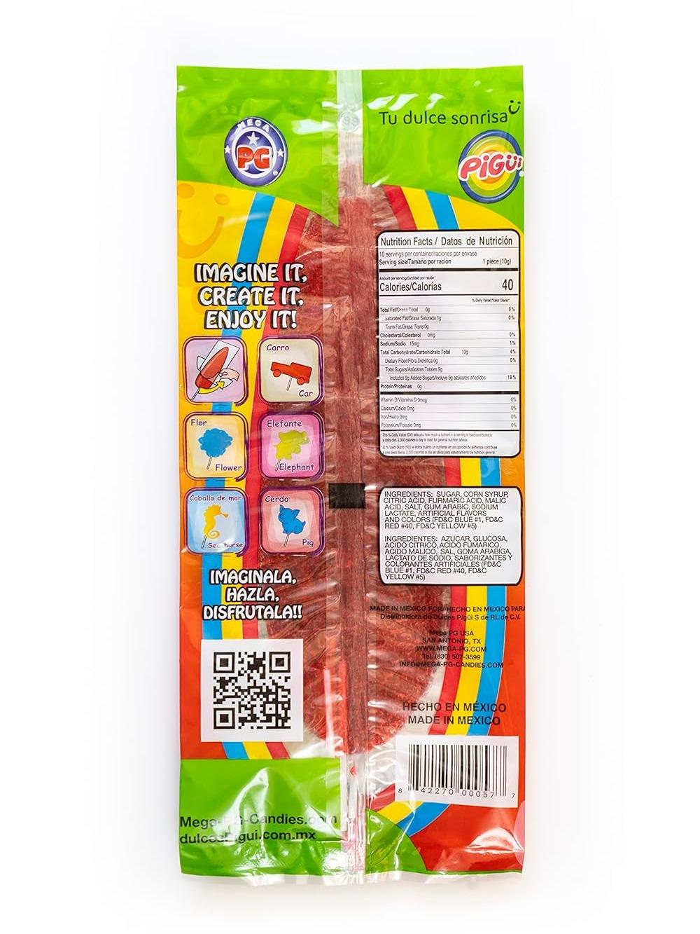 Pigui SLAPS Mix 10 ct Tamarind, Mango, Watermelon and Green Apple Mexican Candy Lollipop Paletas