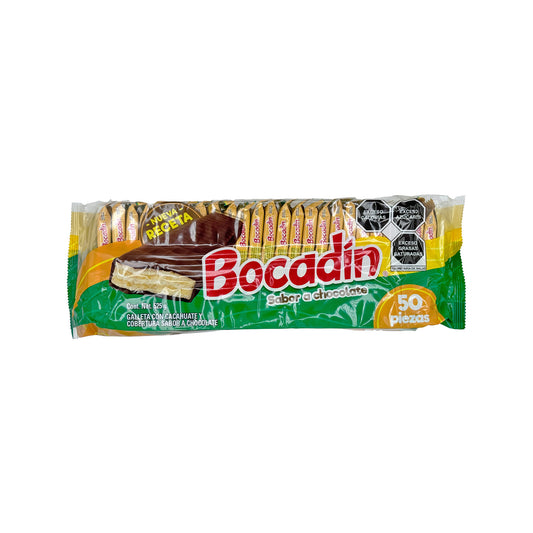 Bocadin Chocolate Wafer with Peanuts 50 Pieces Mexican Candy Dulces Mexicanos Sweet Bonbon Snack