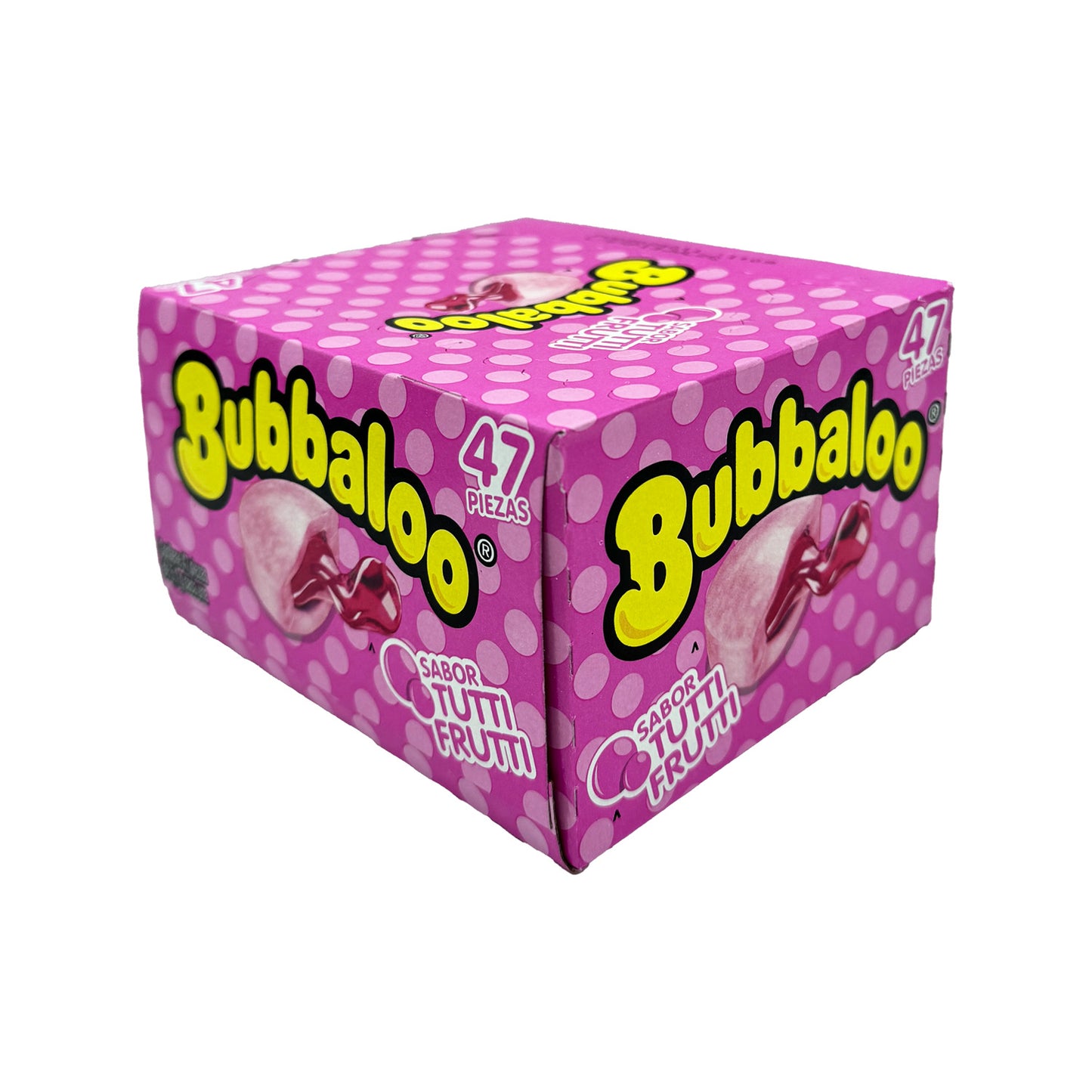 Bubbaloo Sabor Tutti Frutti Fruity Flavored Gum 47 Pieces Mexican Candy Dulces Mexicanos Sweet Chewy Snack Bonbon