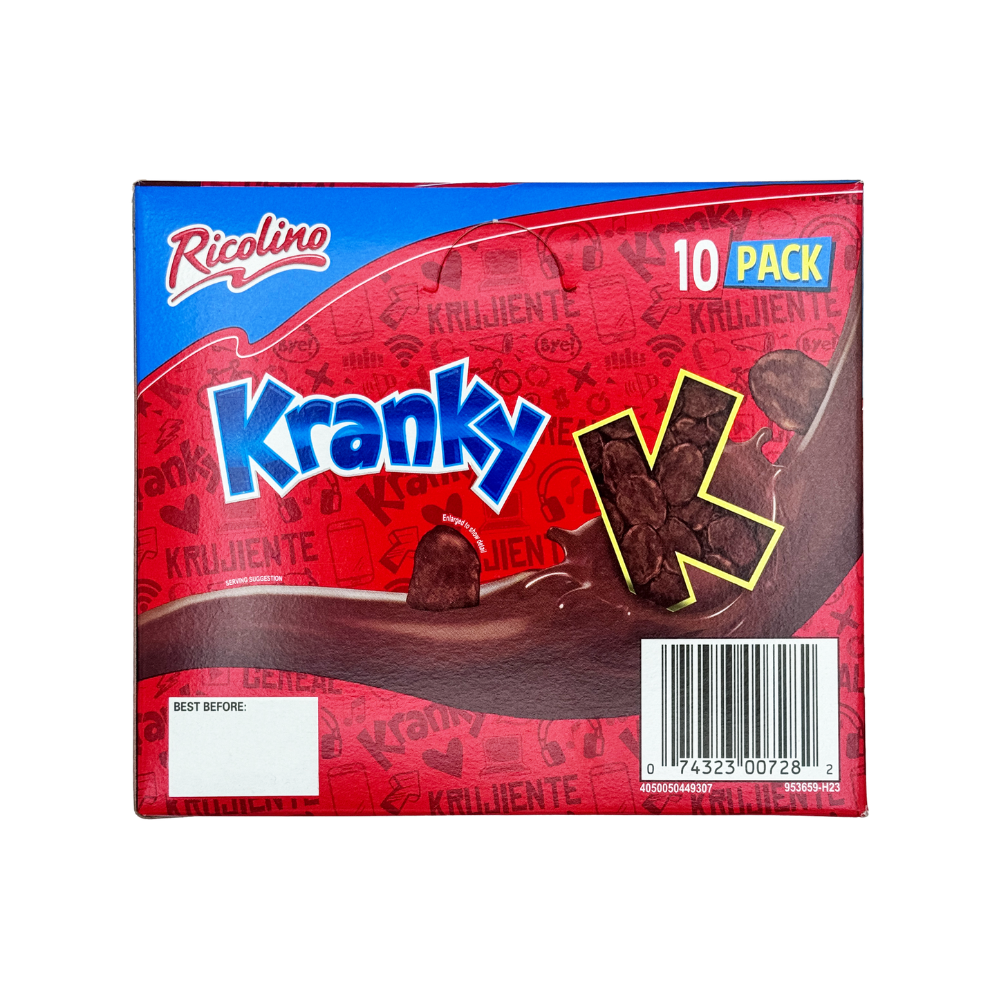 Ricolino Kranky 10-Pack Chocolate Covered Cornflakes Mexican Candy Dulces Mexicanos Sweet Snack Bonbon Sugar Candies Crunchy