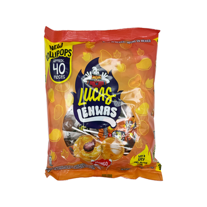 Lucas Lenwas – 40-Count Bag | Spicy Mexican Lollipops in Mango or Watermelon