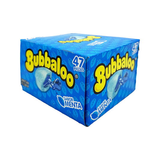 Bubbaloo Sabor Menta Mint Flavored Gum 47 Pieces Mexican Candy Dulces Mexicanos Sweet Chewy Snack Bonbon