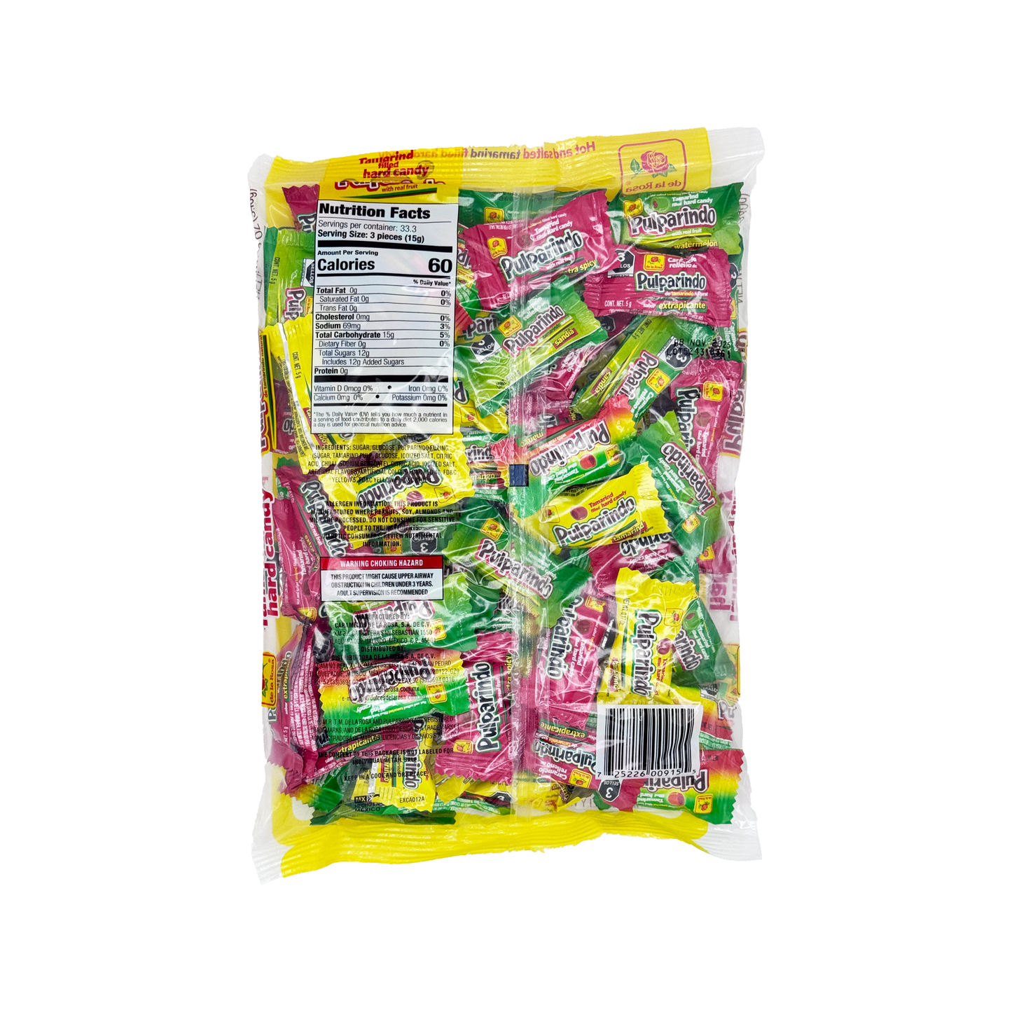 Pulparindo Hard Candy, Assorted Flavors, 68 Pieces