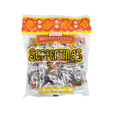 Moreliates Serpentina Candy - 24 Packs of 30 Pieces (400g) | Classic Mexican Fruit-Flavored Hard Candy
