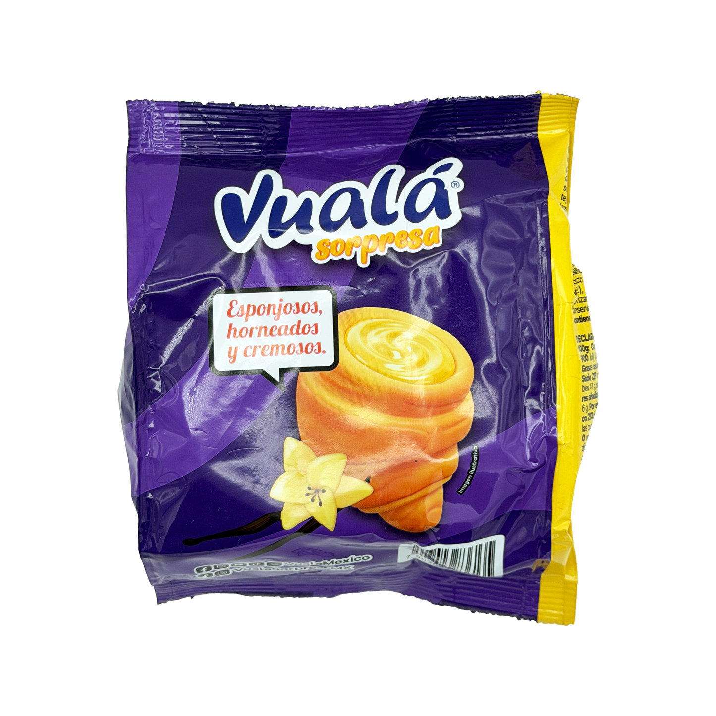 Vuala Sorpresa Mini Cuernitos, Vanilla or Chocolate Filled Pastry, 5 Pieces