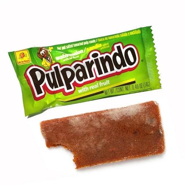 Pulparindo Watermelon Tamarind bar, 20 Count box Mexican Candy Dulces Mexicanos Spicy Tangy Sweet Snack