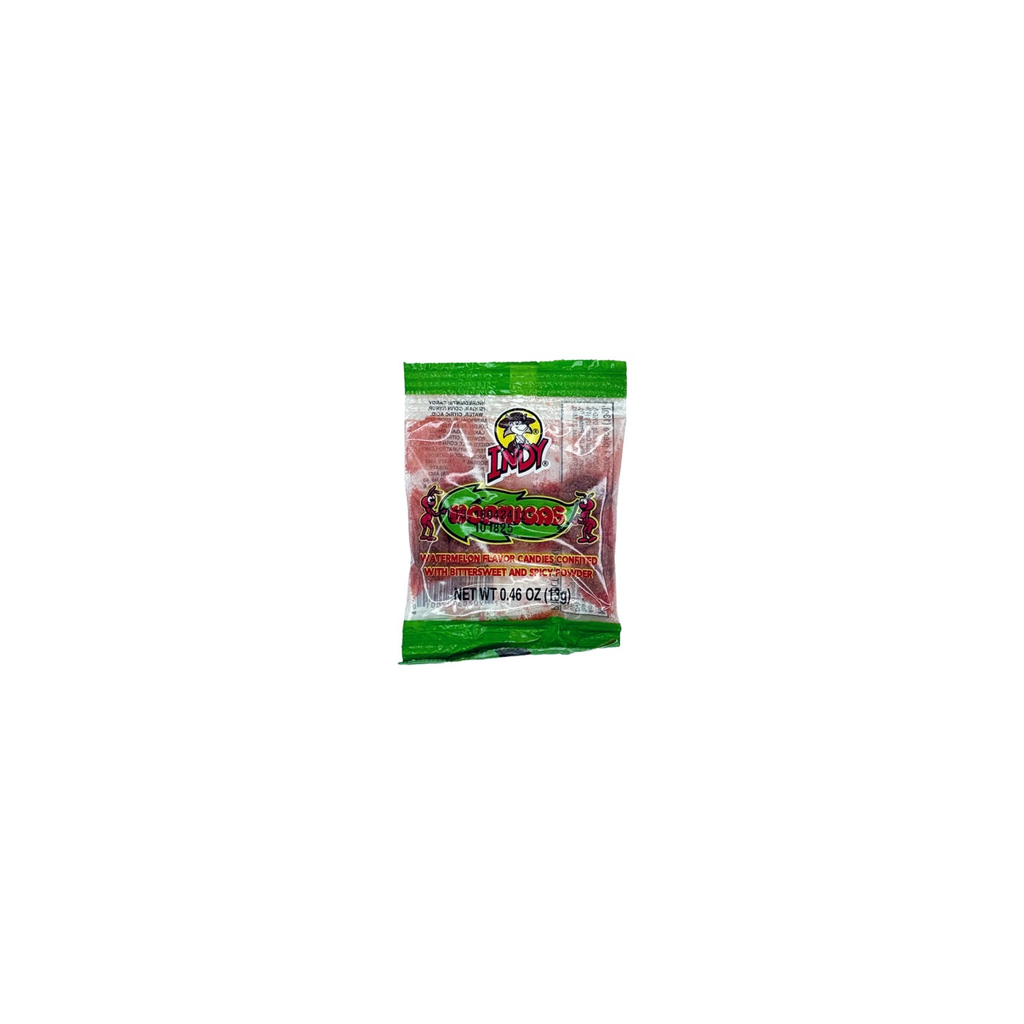 Indy Hormigas Watermelon Flavored Candy with Spicy Powder, Pack of 12 - Mexican Dulces Mexicanos Chamoy Sugar Snack - Sweet Bonbon