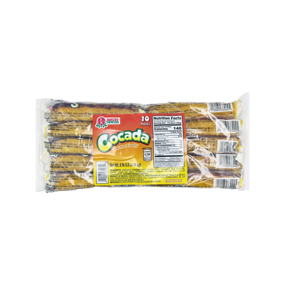 POS Azteca Cocada – Yellow or White Toasted Coconut Candy | Single Bar (3.5 oz) or Pack of 10 (2lb 3oz) - Sabores De Mexico - Mexican Candy Store, Dulceria