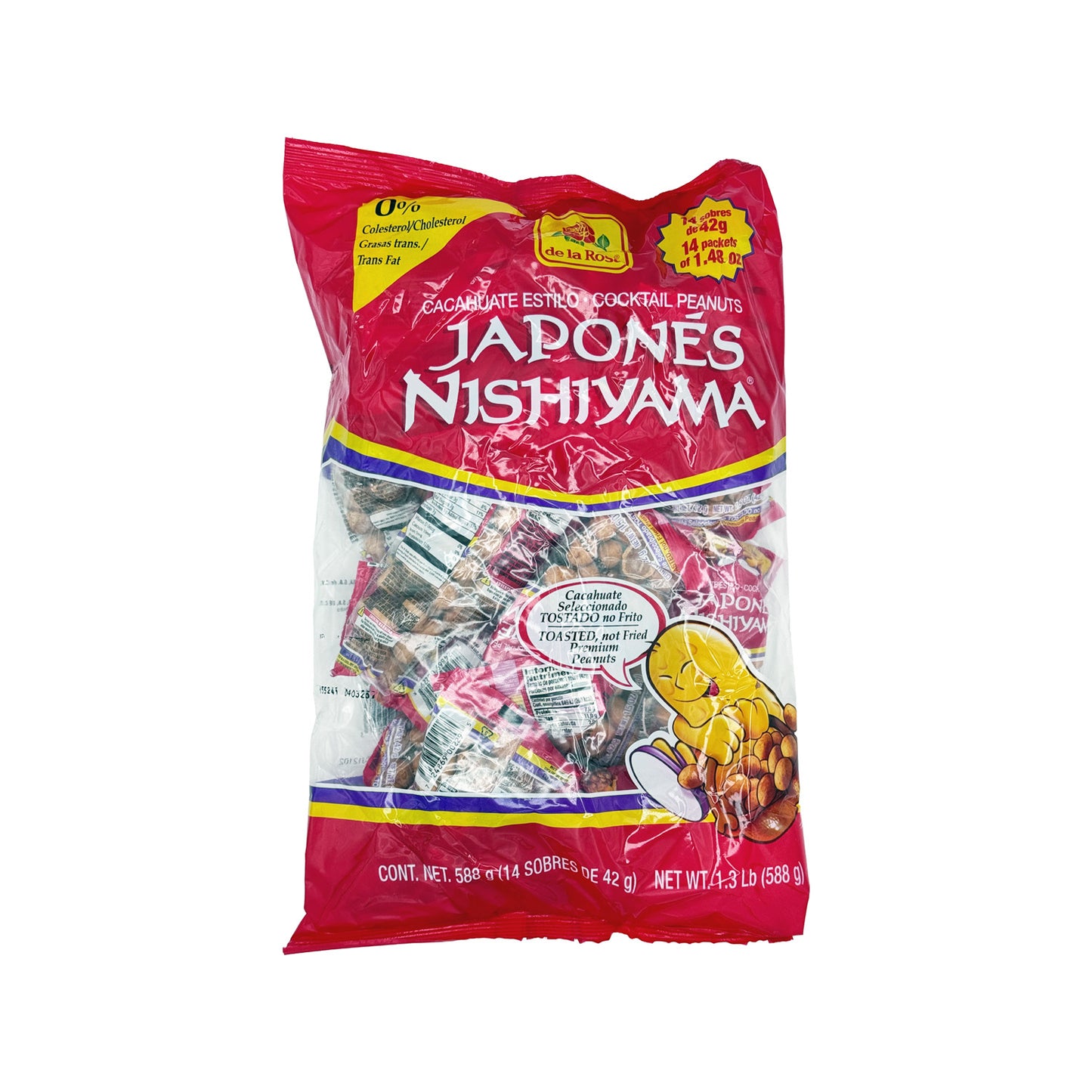 De La Rosa Cacahuates Estilo Japones Japanese Style Cocktail Peanuts Nishiyama 14 Packs Salty Savory Roasted