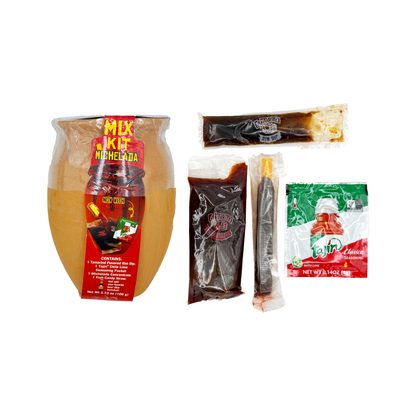 Cantarito Loco Kit with Clay Cup - Original or Spicy Cantarito Drink Mix