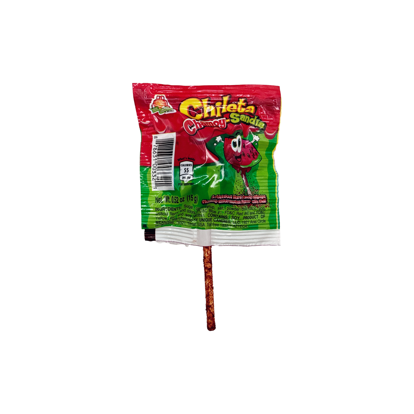 Chileta Chamoy Sandia Lollipop Spicy Watermelon Acidulated with Chili, 40 Pieces, Mexican Candy Dulces Mexicanos Suckers Snack