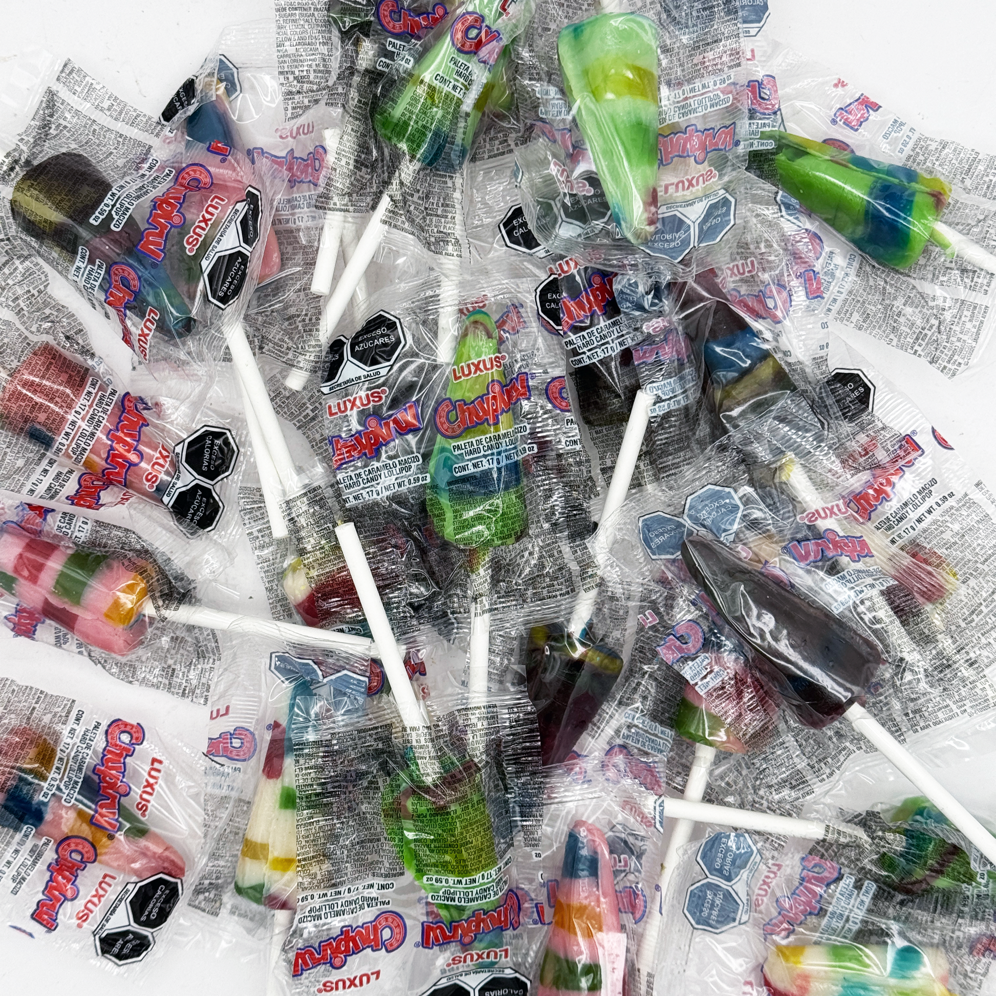 Luxus Chupirul 25 Count Bag – Colorful Cone Shaped Hard Candy Lollipops – Mexican candy store El Paso TX