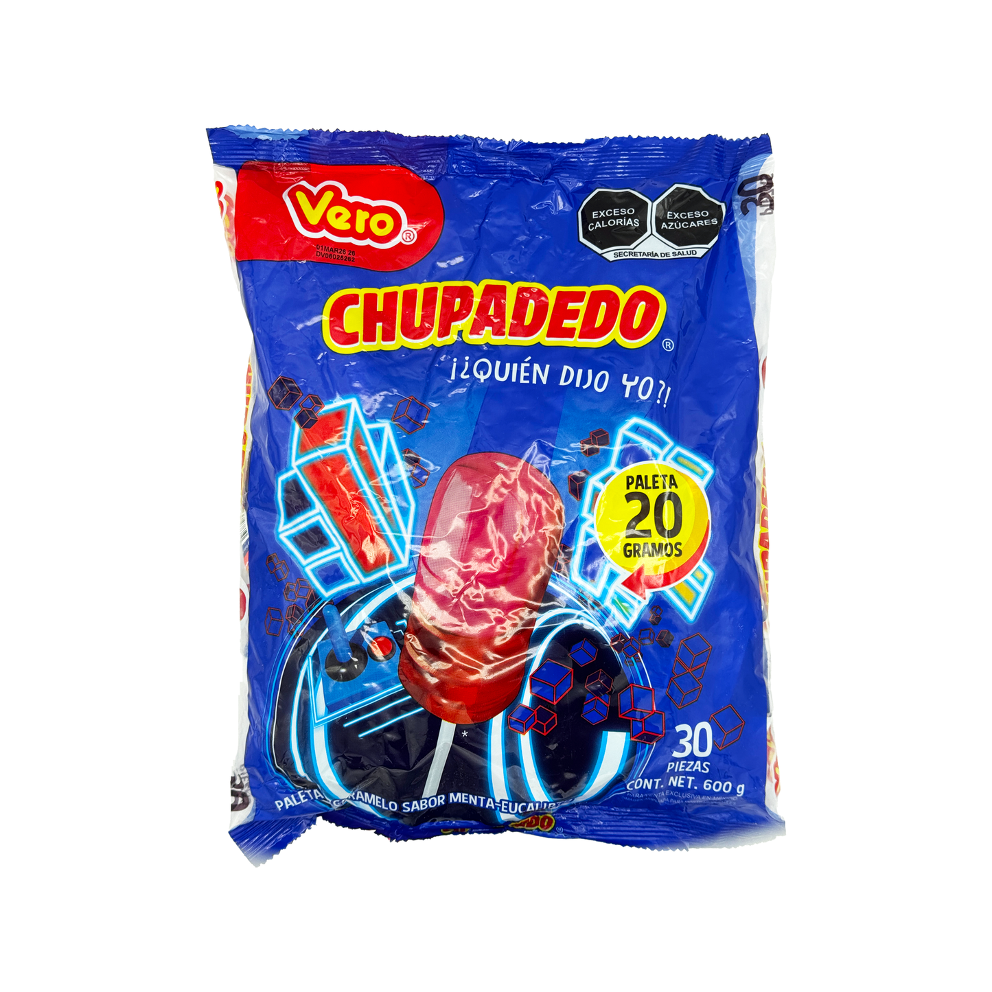 Vero Chupadedos – 30-Count Bag | Sweet and Minty Mexican Lollipops – Sabores De Mexico